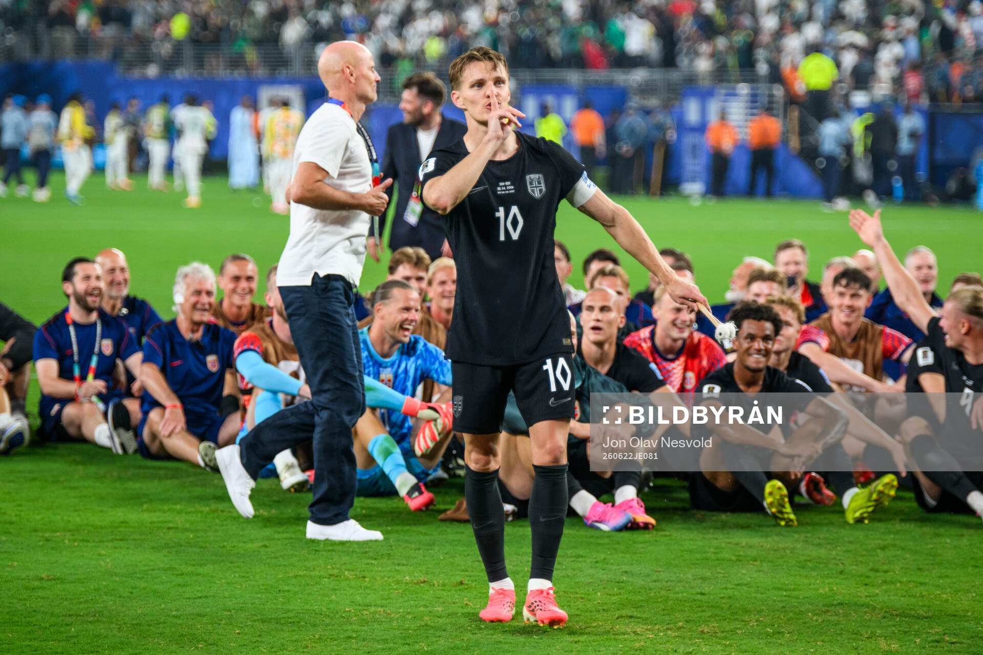Martin Ødegaard of Norway celebrates