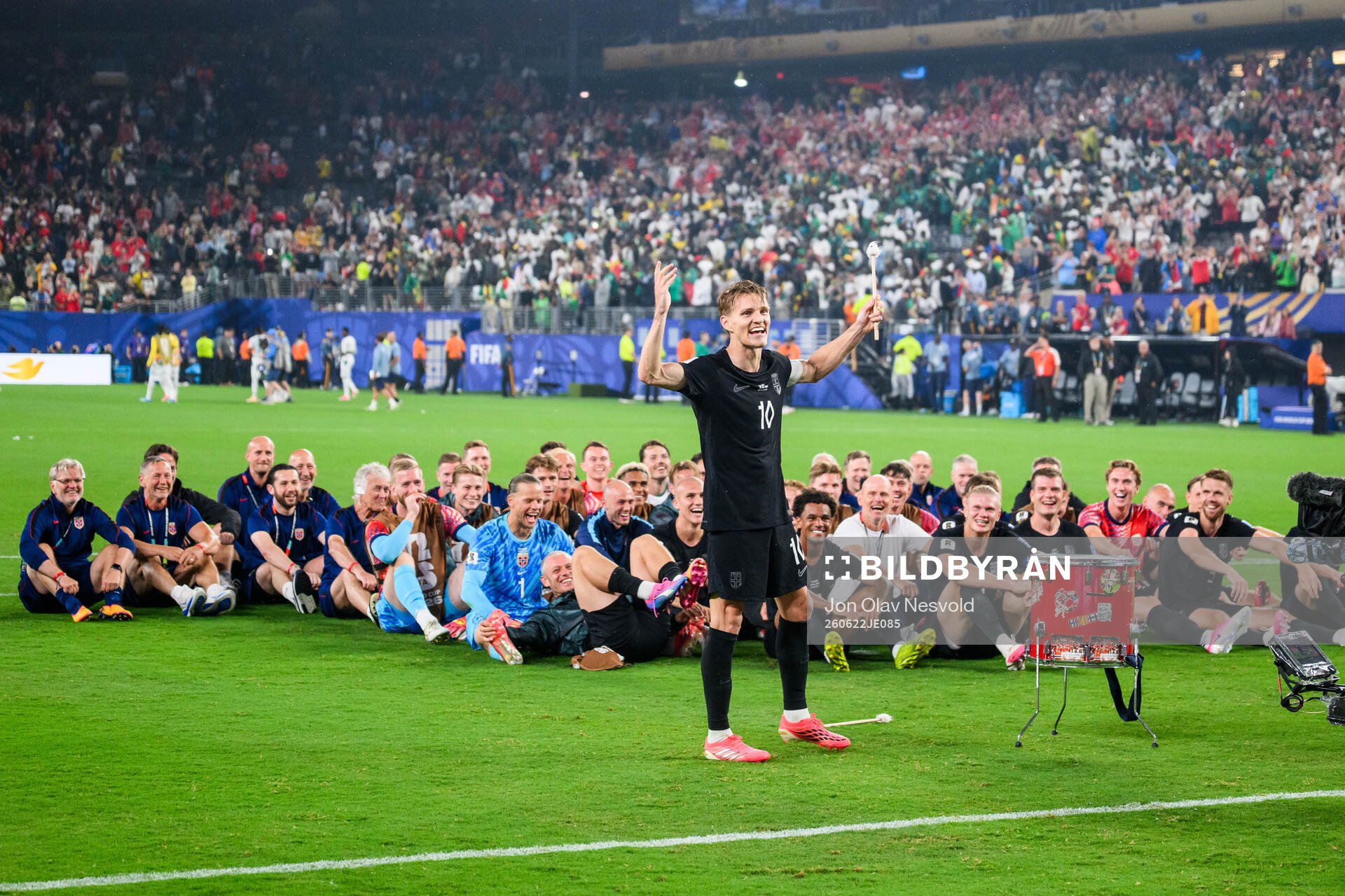 Martin Ødegaard of Norway celebrates