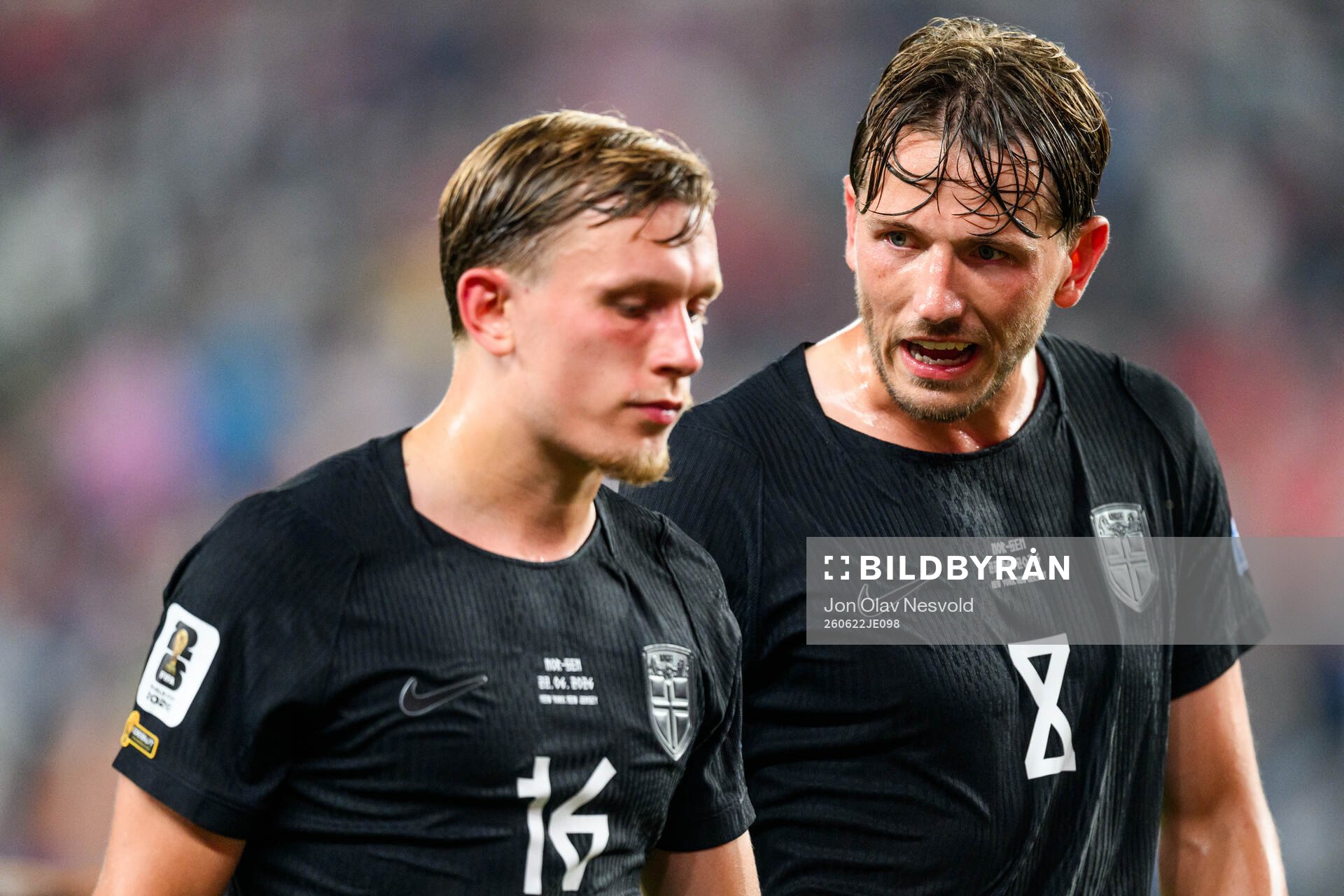 Marcus Holmgren Pedersen and Sander Berge of Norway