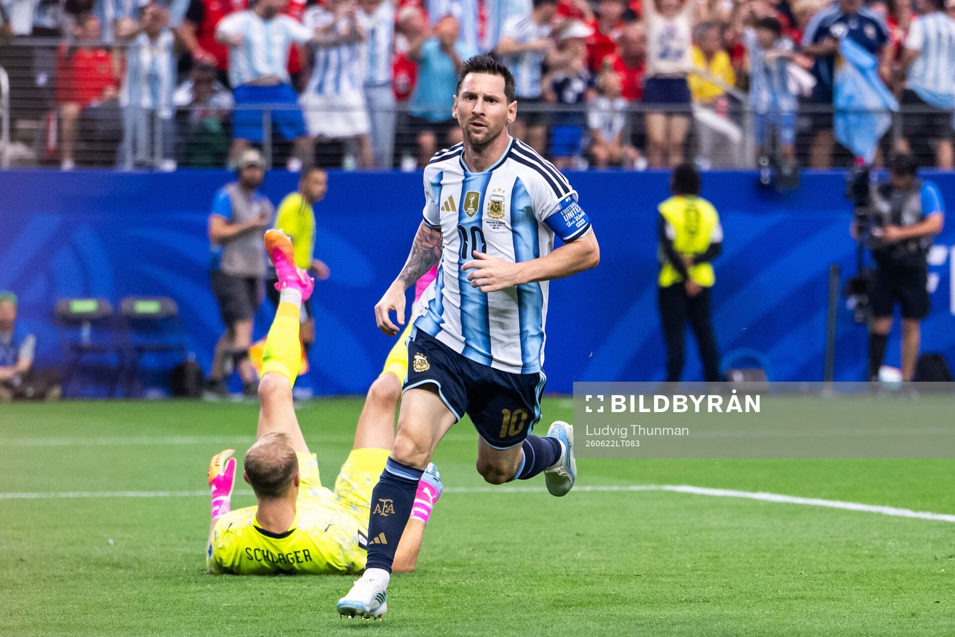 Lionel Messi of Argentina celebrates