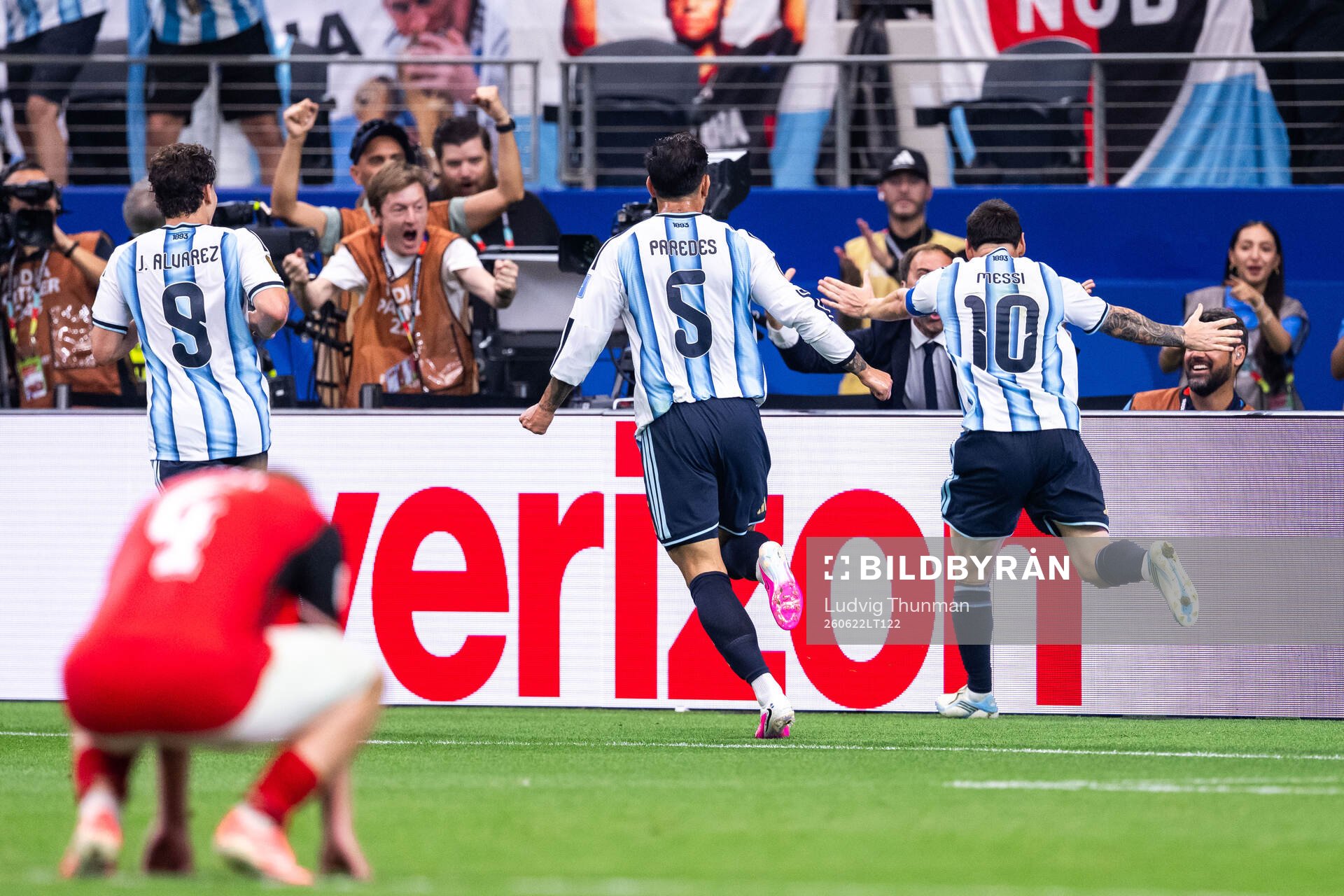 Lionel Messi of Argentina celebrates