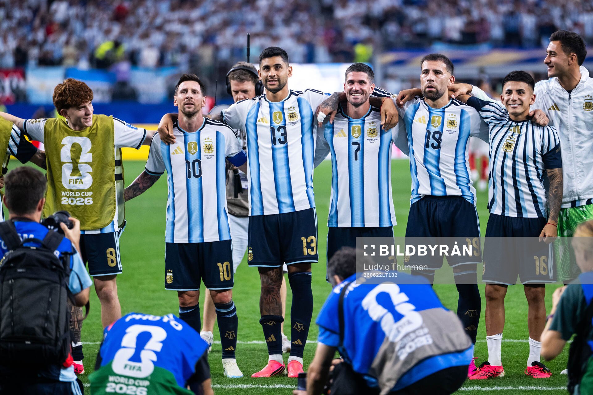 Valentin Barco, Lionel Messi, Cristian Romero, Rodrigo De