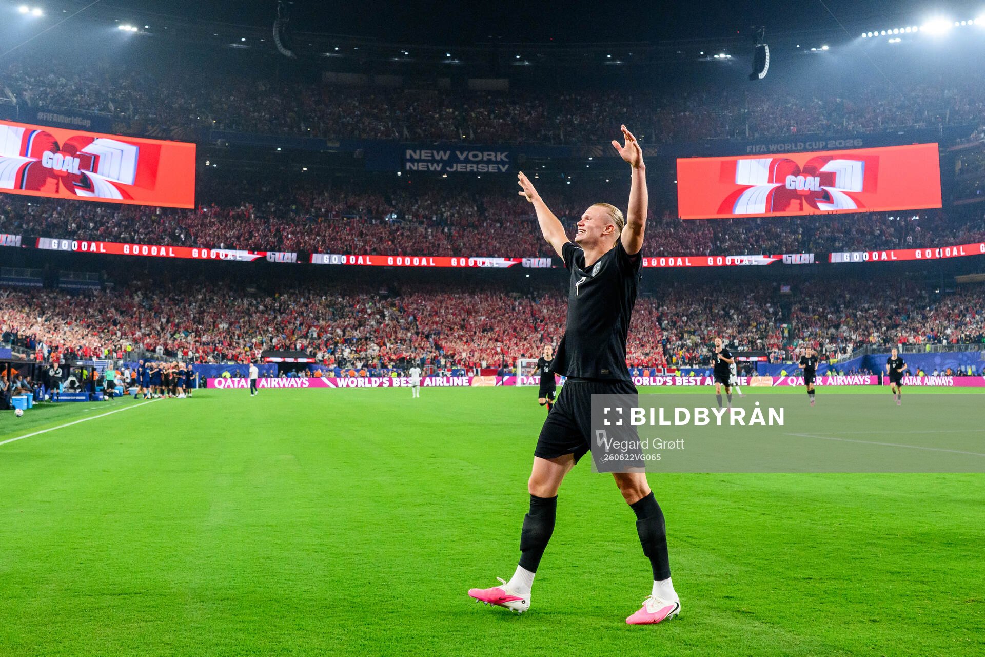 Erling Braut Haaland of Norway celebrates
