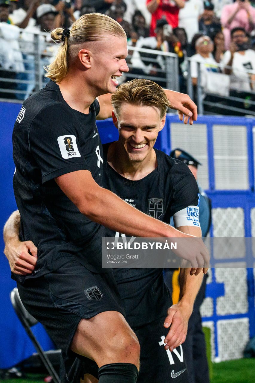 Erling Braut Haaland and Martin Ødegaard of Norway