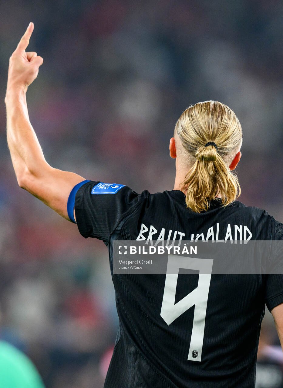 Erling Braut Haaland of Norway celebrates