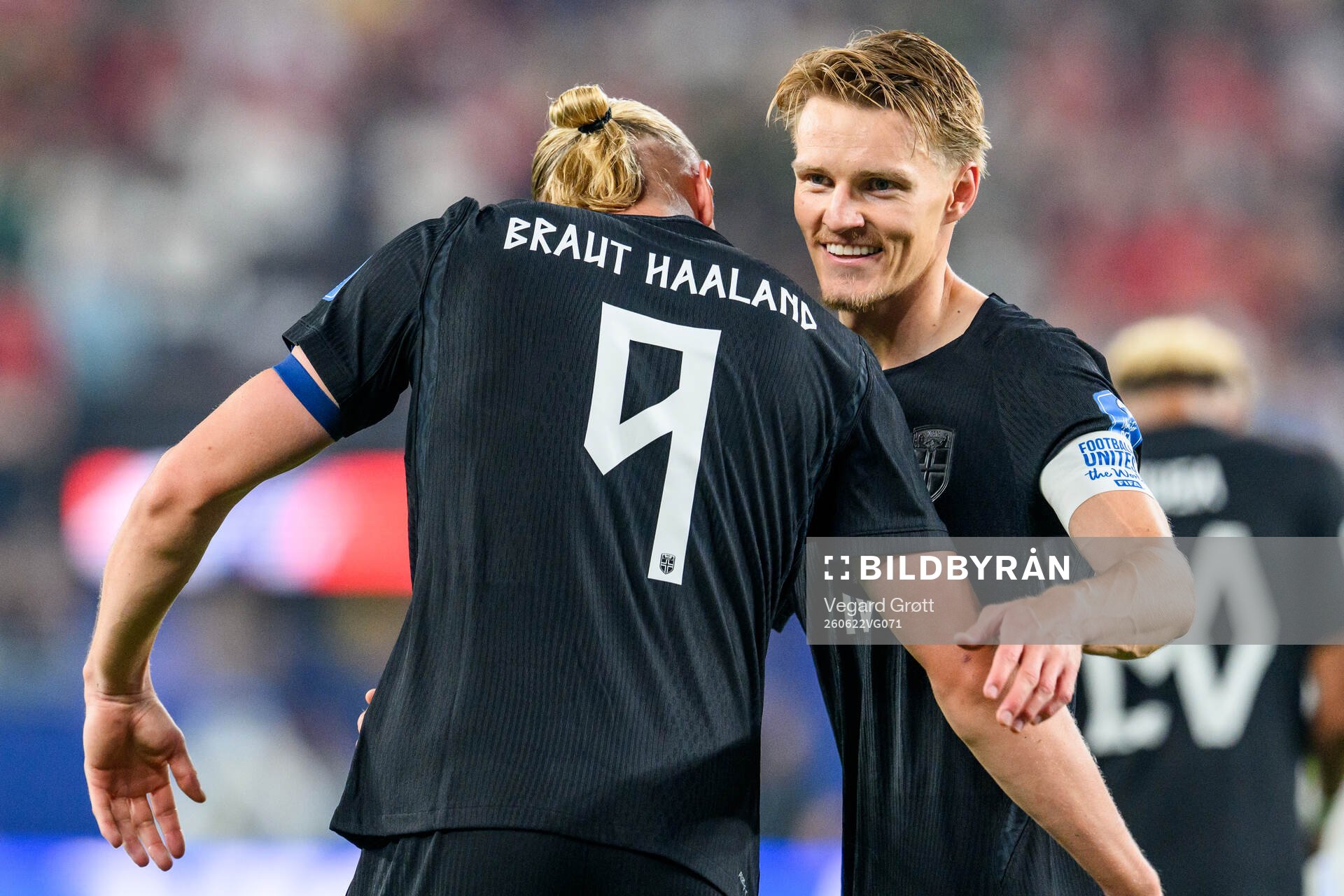 Erling Braut Haaland and Martin Ødegaard of Norway