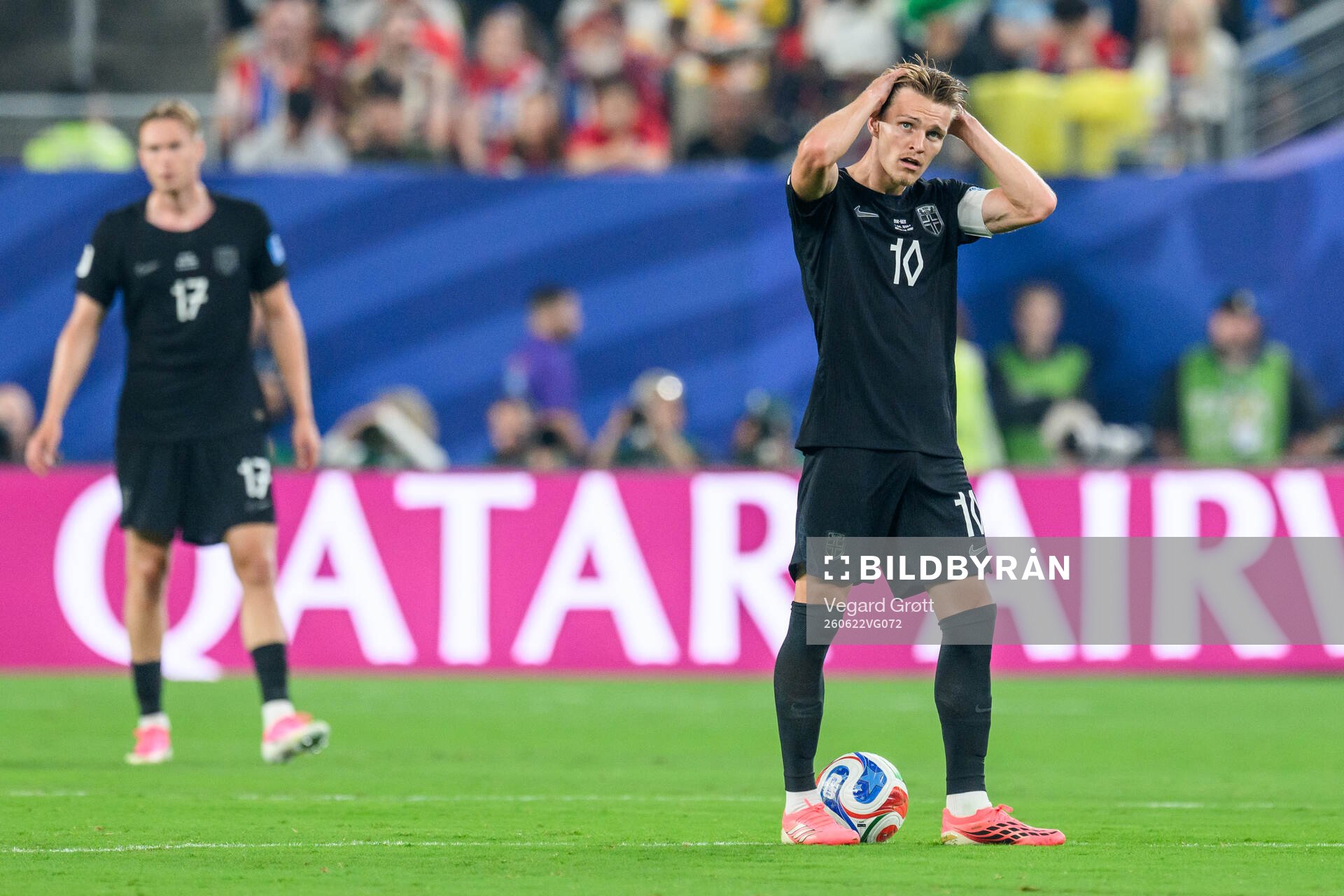 Martin Ødegaard of Norway looks dejected