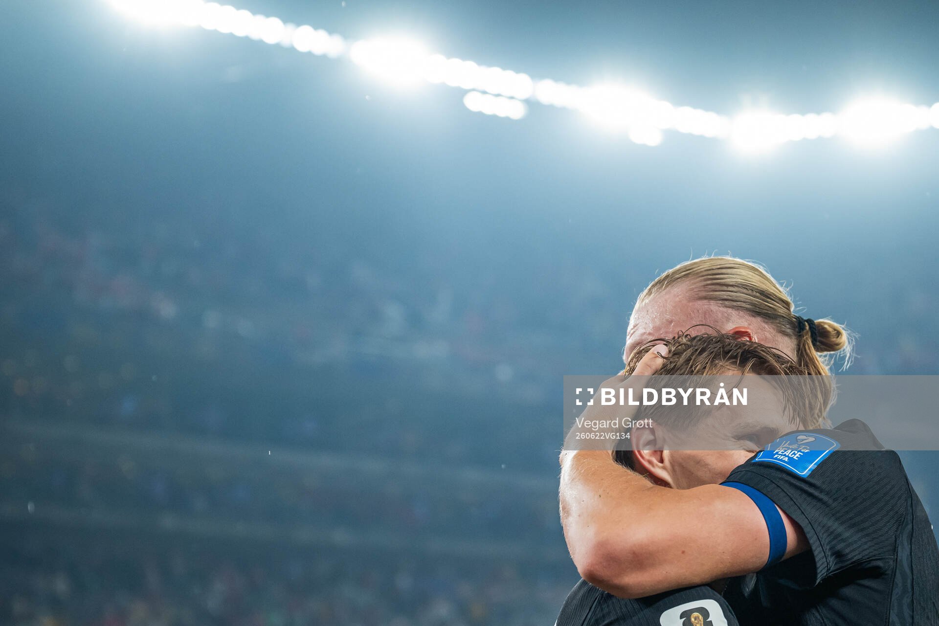 Martin Ødegaard and Erling Braut Haaland of Norway