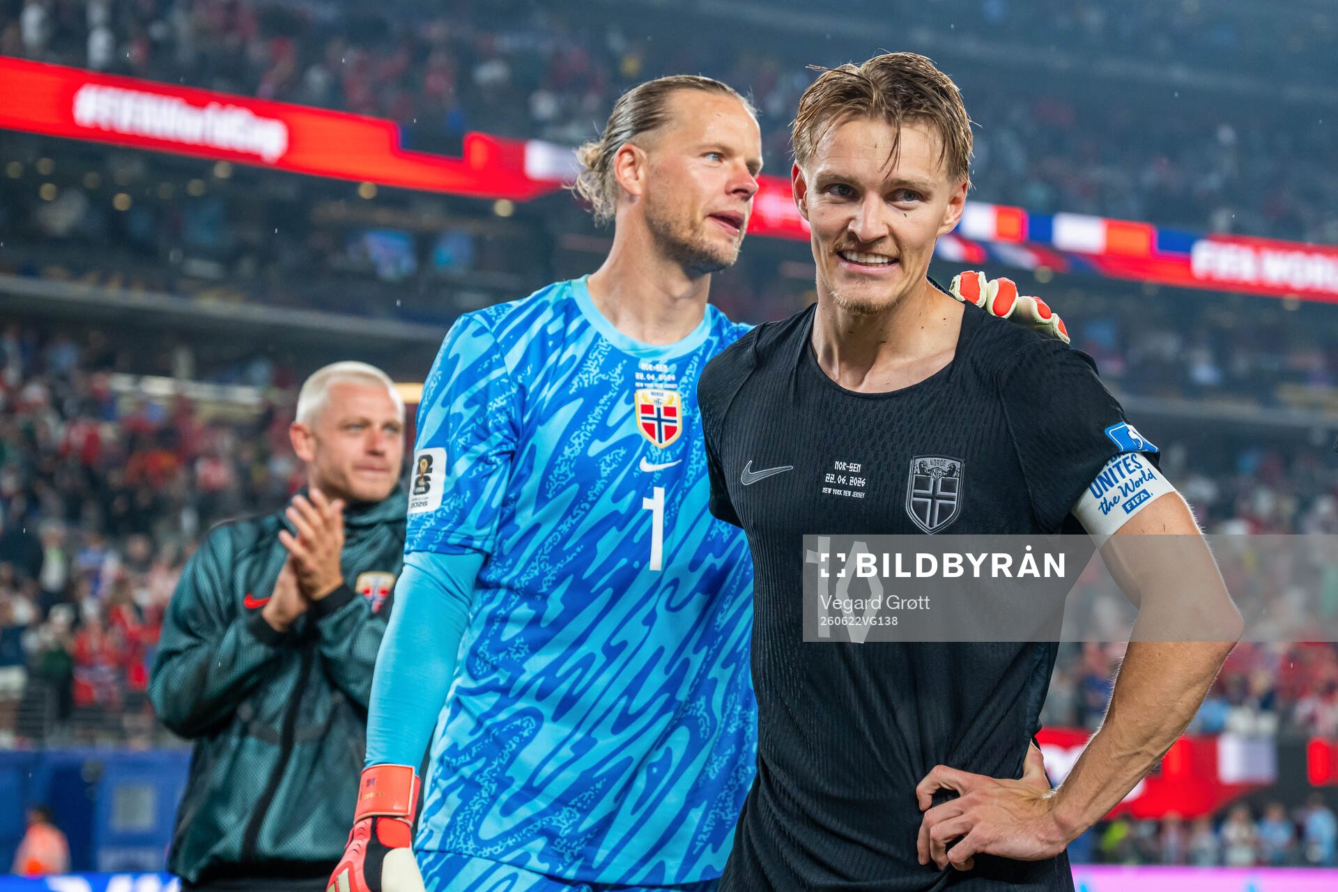 Goalkeeper Ørjan Håskjold Nyland and Martin Ødegaard of