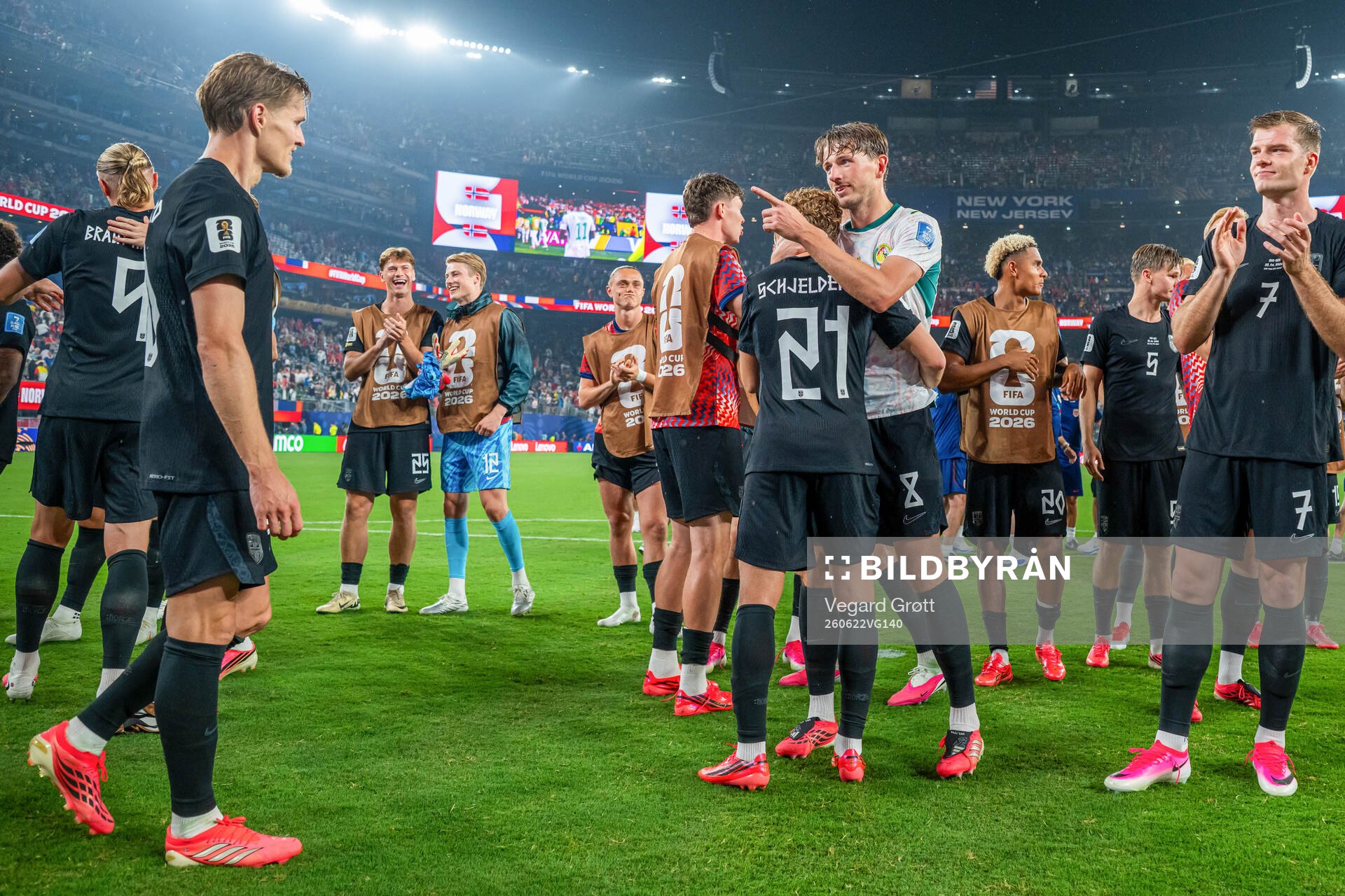 Martin Ødegaard, Andreas Schjelderup, Sander Berge and