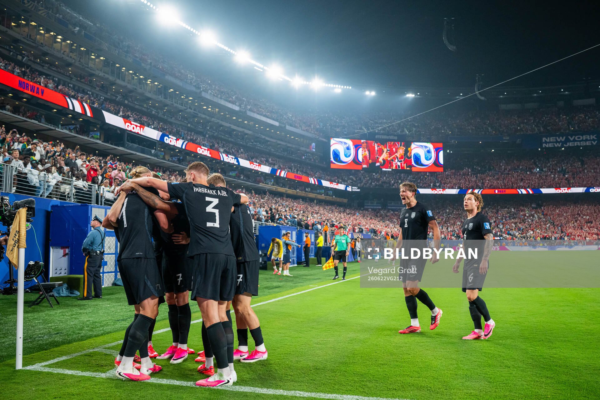 Erling Braut Haaland of Norway celebrates with Kristoffer