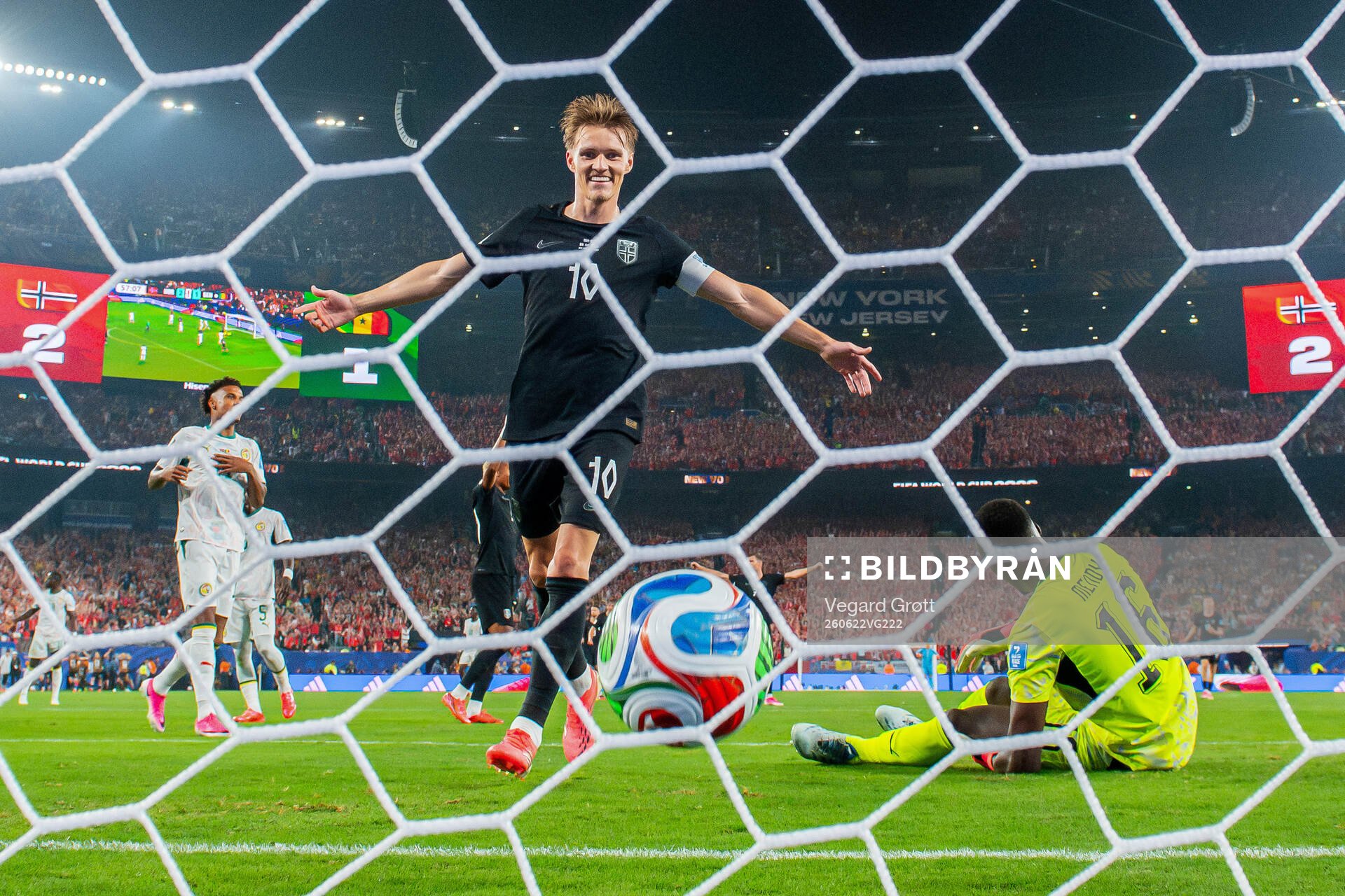 Martin Ødegaard of Norway celebrates