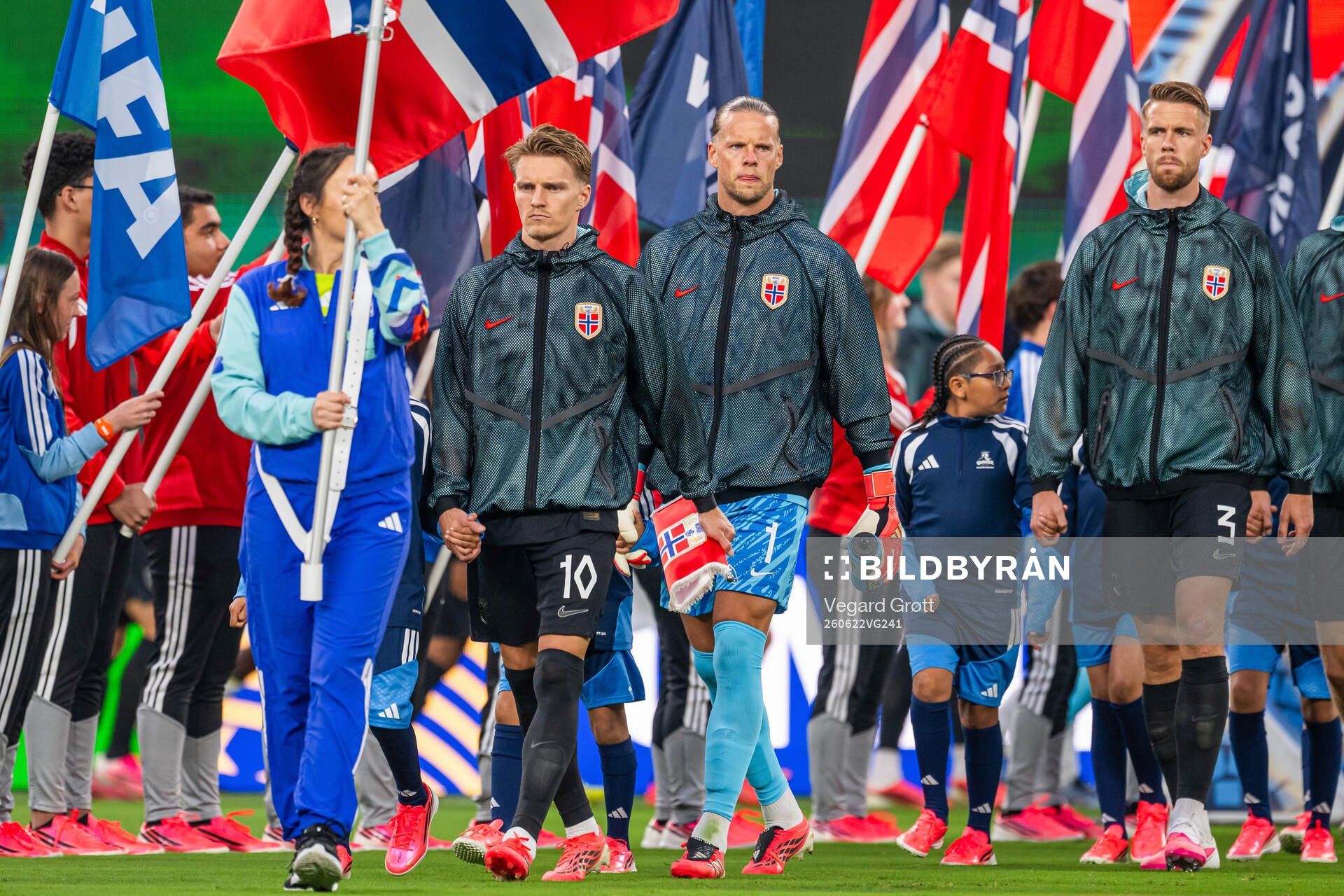 Martin Ødegaard, goalkeeper Ørjan Nyland and Kristoffer