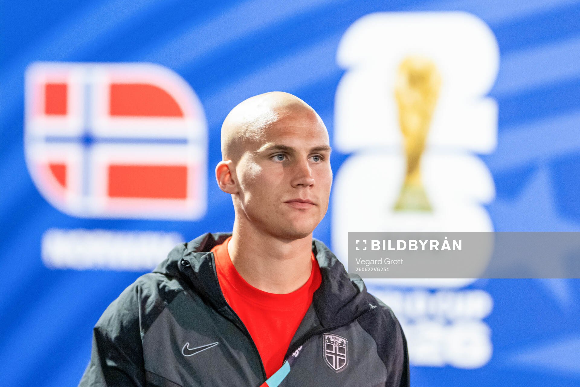 Leo Østigård of Norway arrives