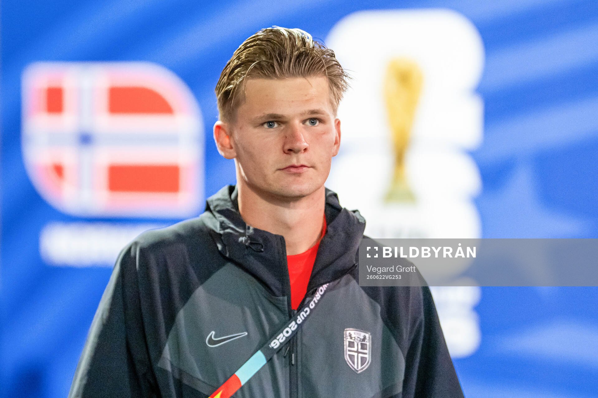David Møller Wolfe of Norway arrives