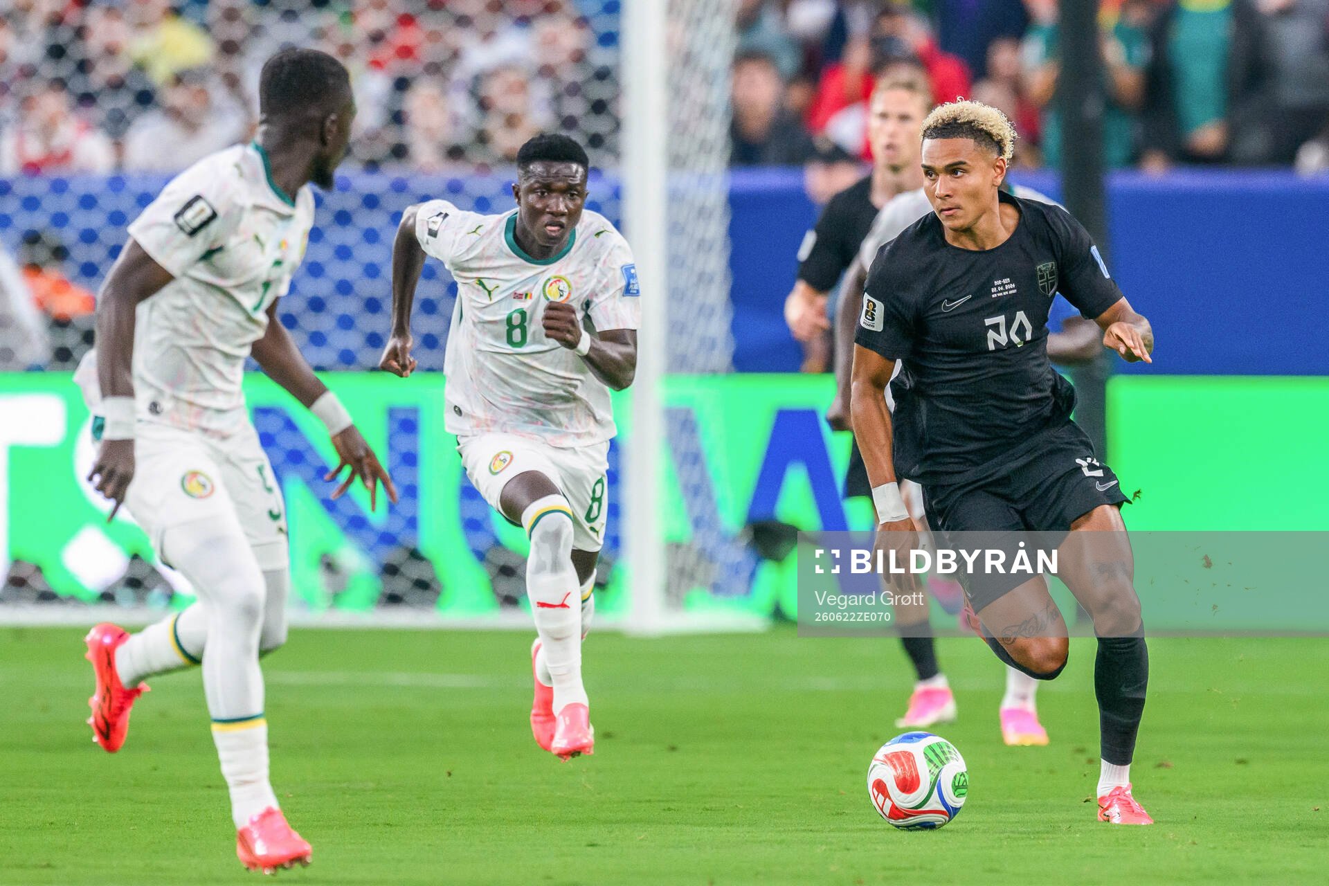 Lamine Camara of Senegal and Antonio Nusa of Norway