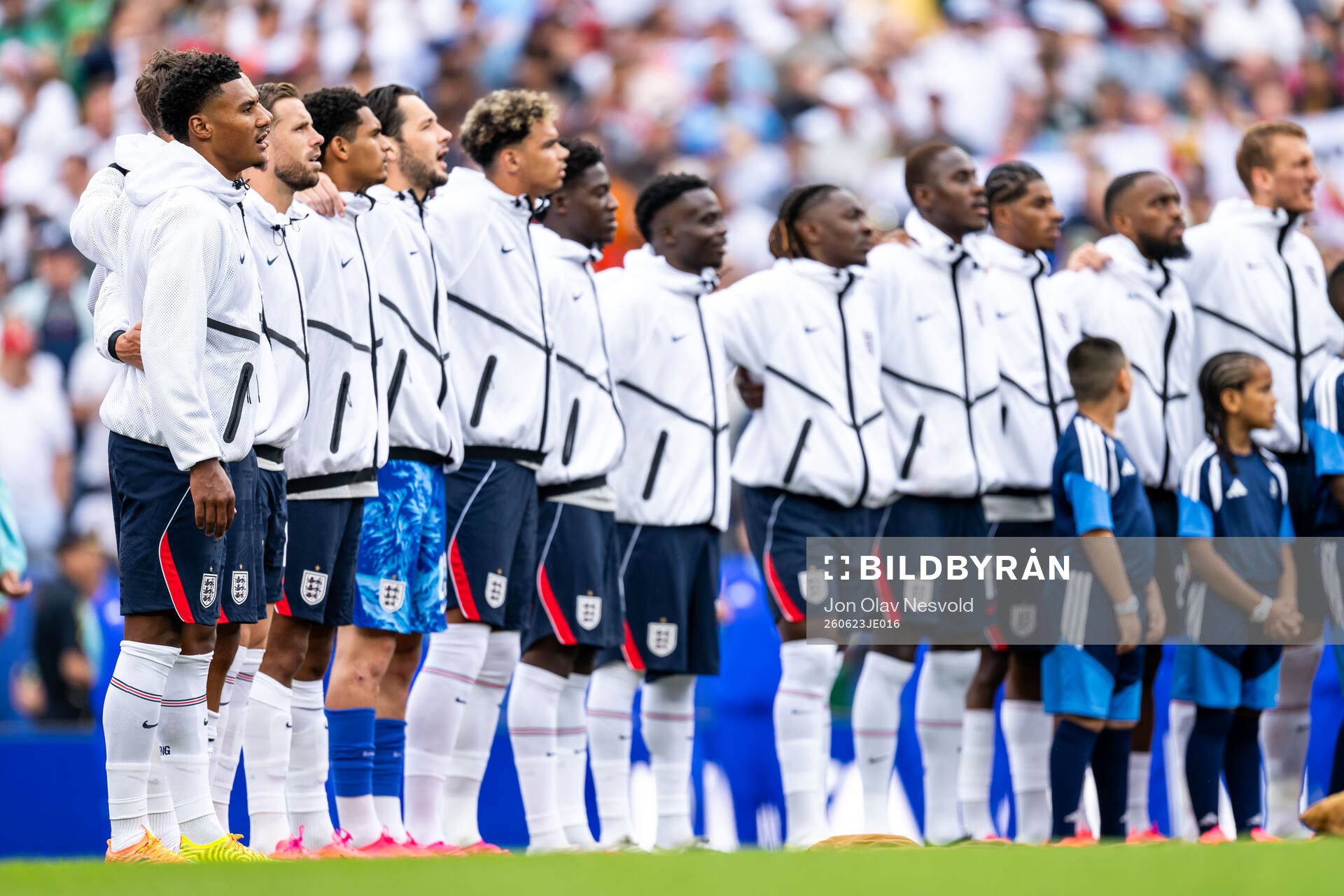 Ollie Watkins of England with team mates