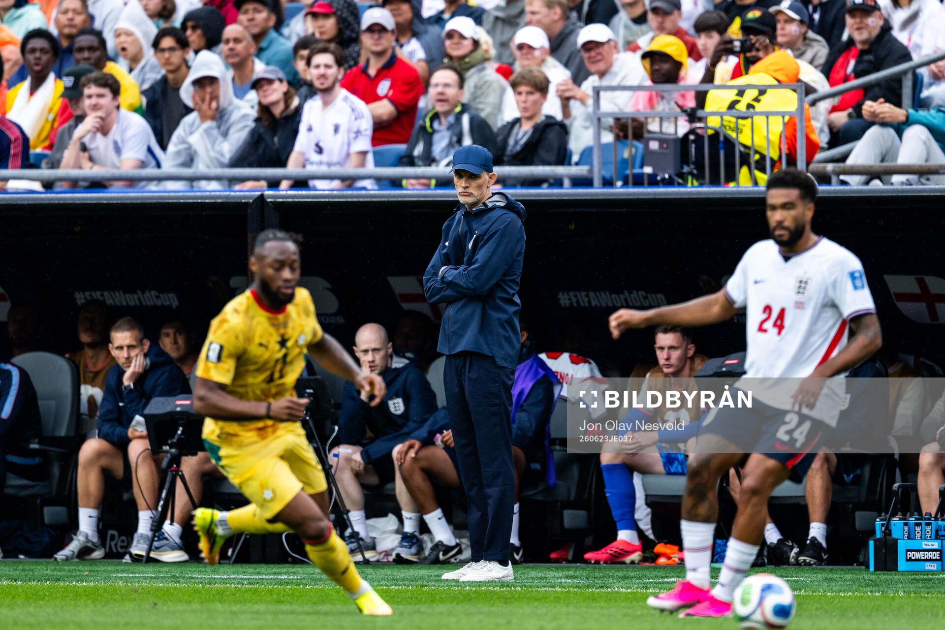 Head coach Thomas Tuchel of England watching Antoine