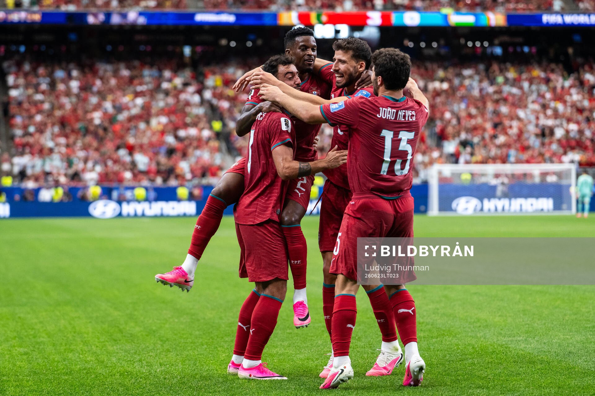 Bruno Fernandes, Nelson Semedo, Joao Cancelo and Joao Neves
