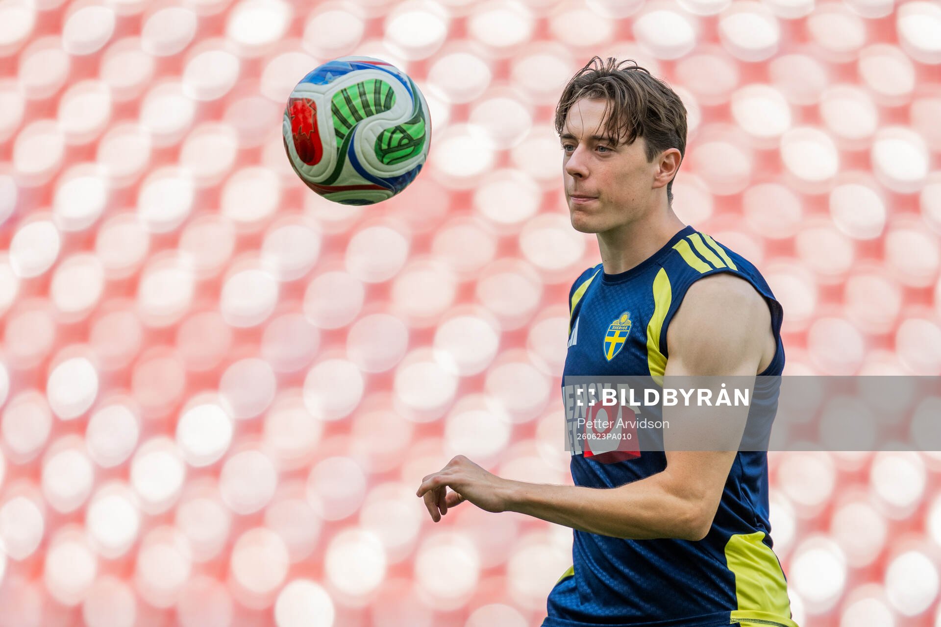Elliot Stroud of the Swedish national football team at a