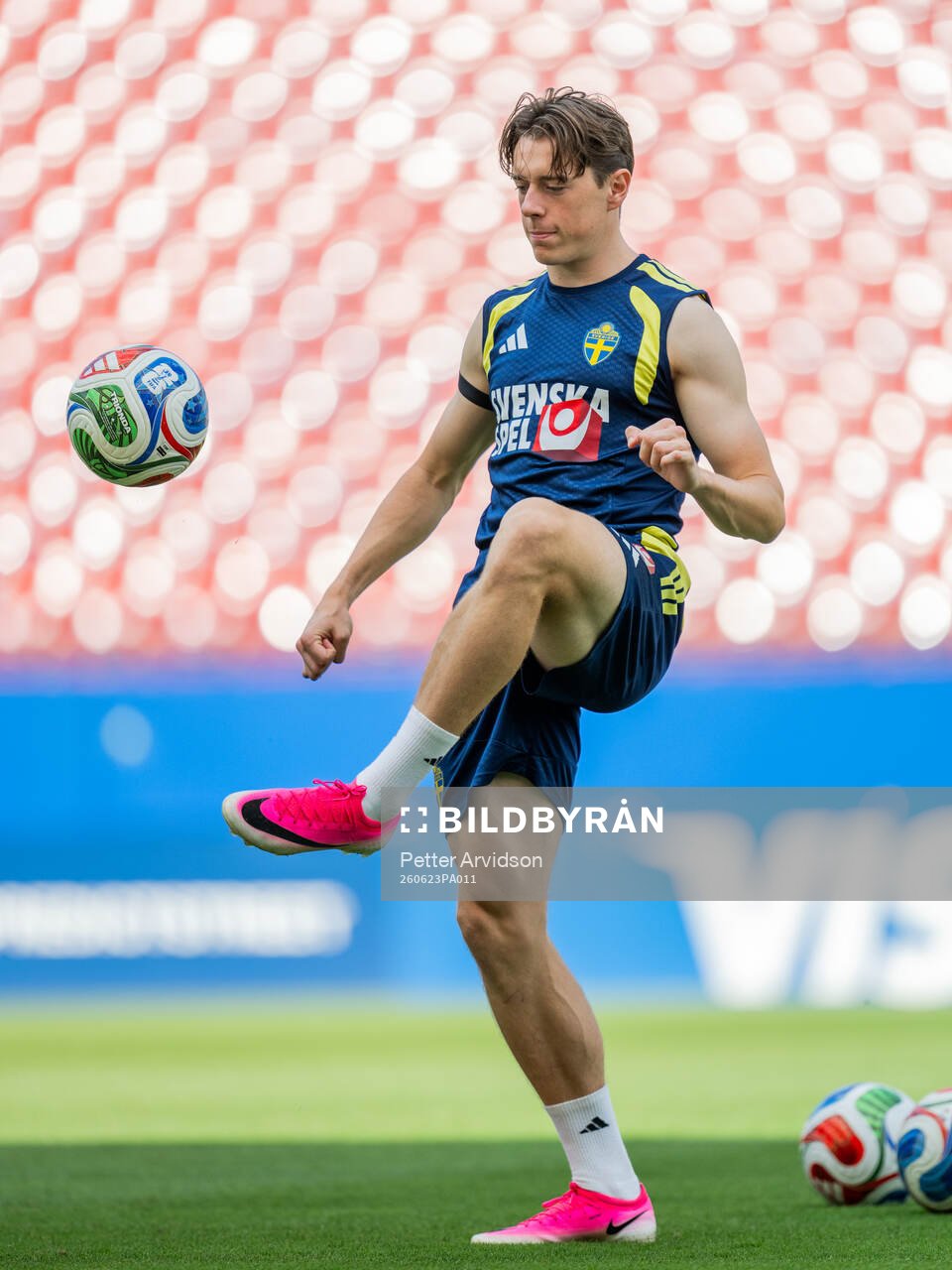 Elliot Stroud of the Swedish national football team at a