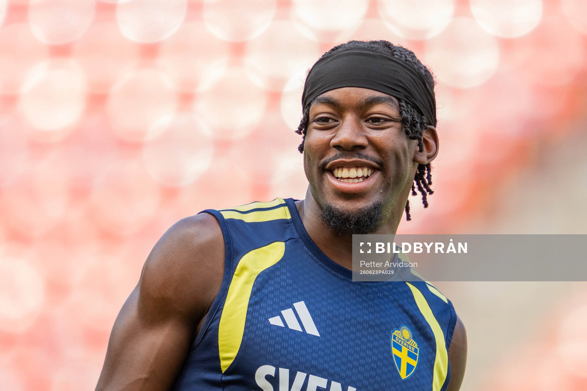 Anthony Elanga of the Swedish national football team at a
