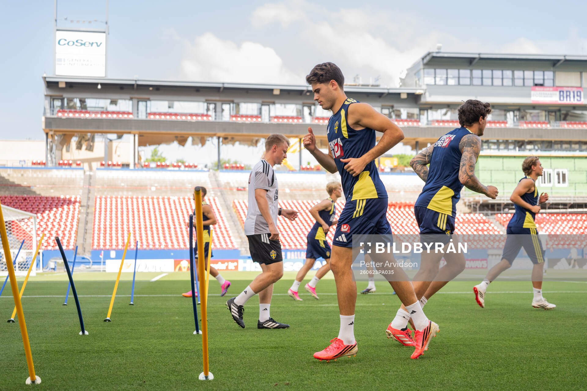 Besfort Zeneli of the Swedish national football team at a