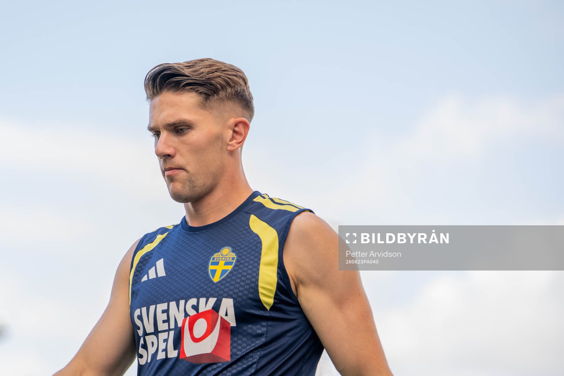 Viktor Gyökeres of the Swedish national football team at a