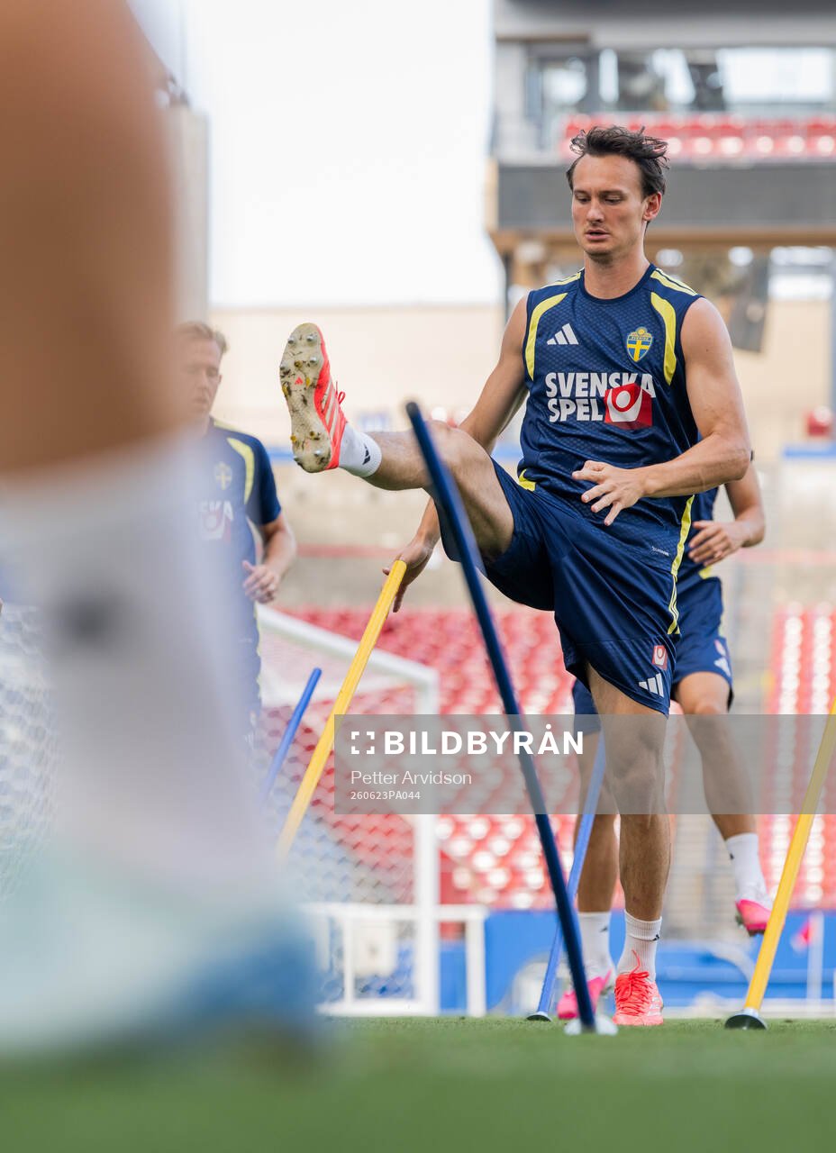 Hjalmar Ekdal of the Swedish national football team at a