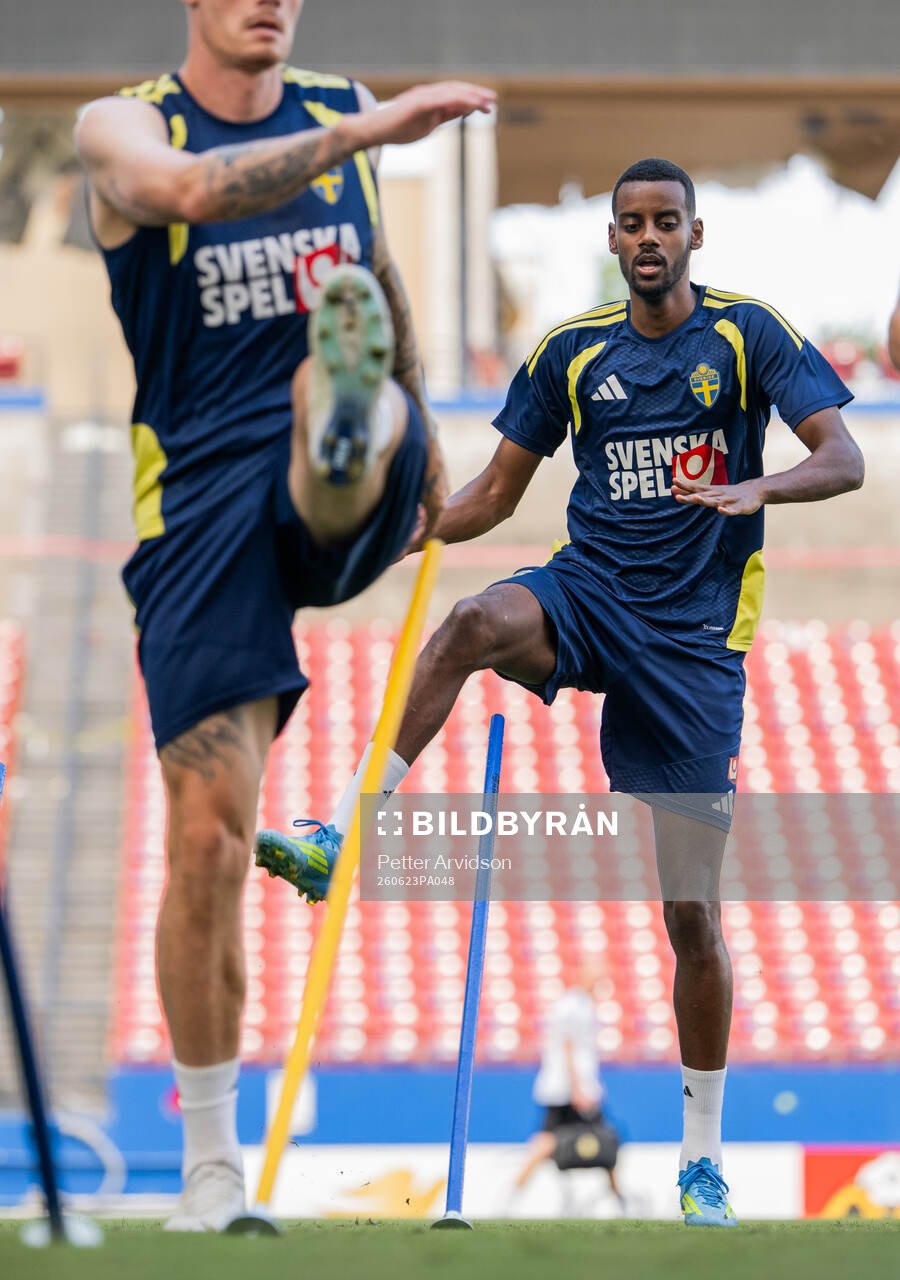 Alexander Isak of the Swedish national football team at a