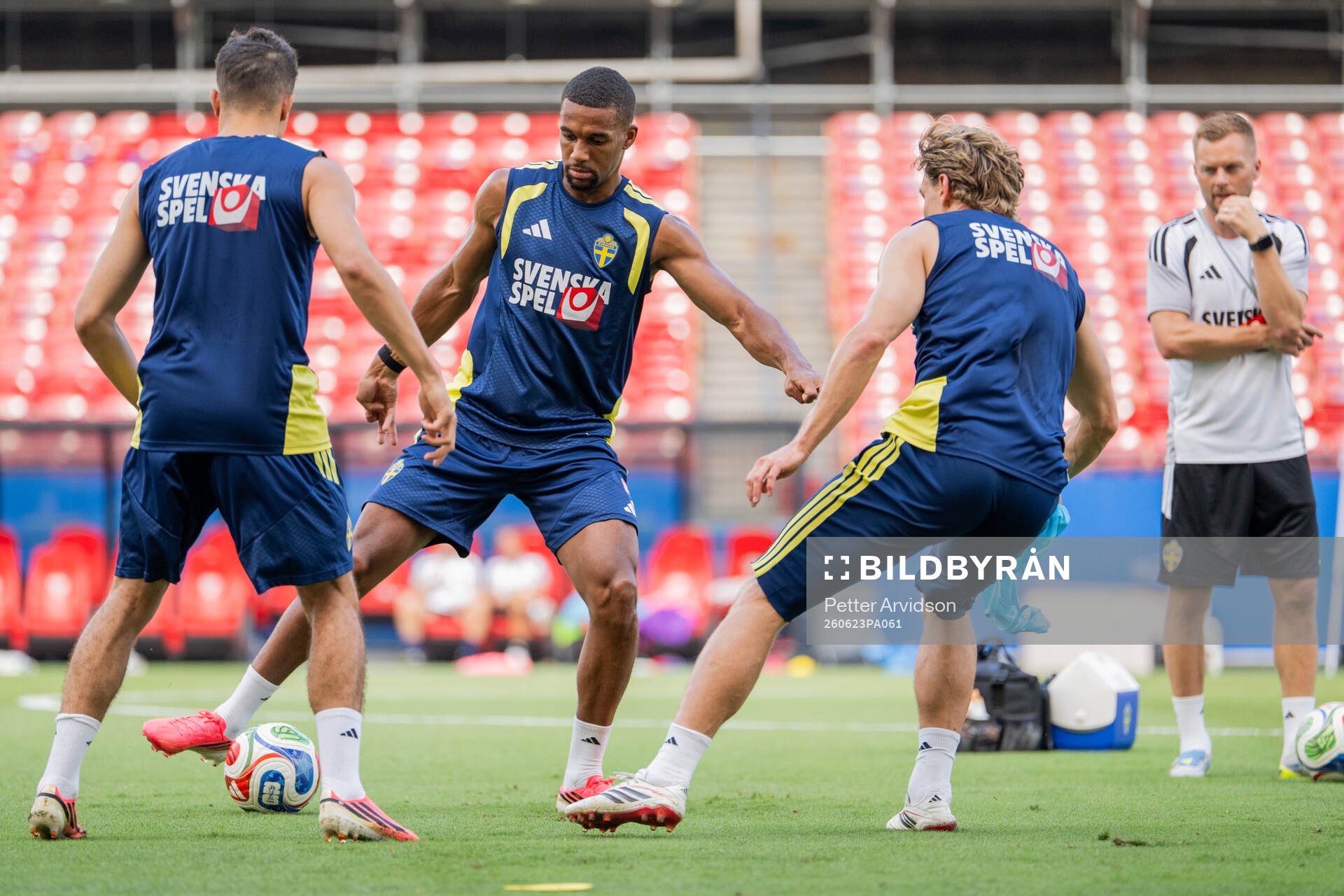 Isak Hien of the Swedish national football team at a