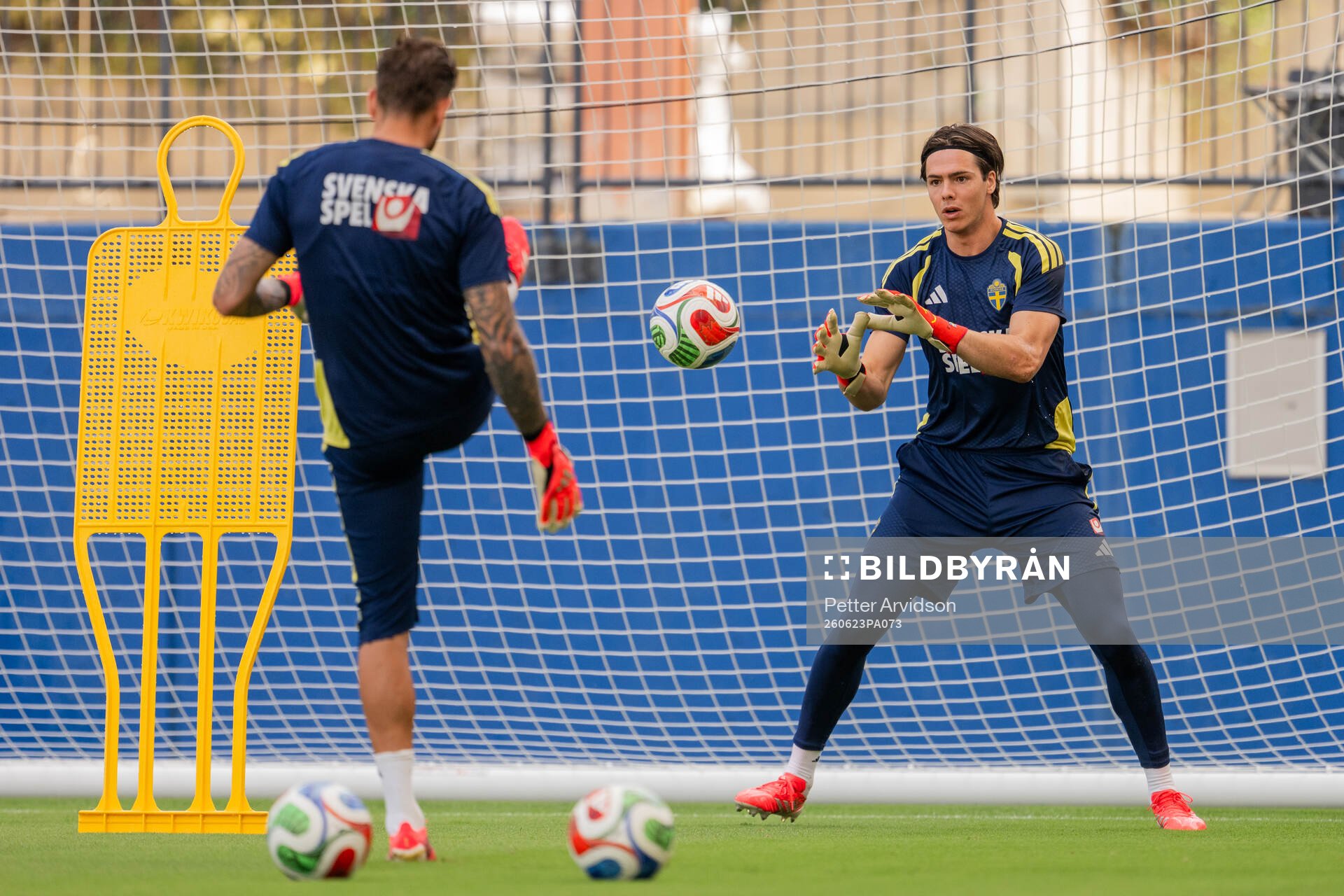 Goalkeeper Jacob Widell Zetterström of the Swedish