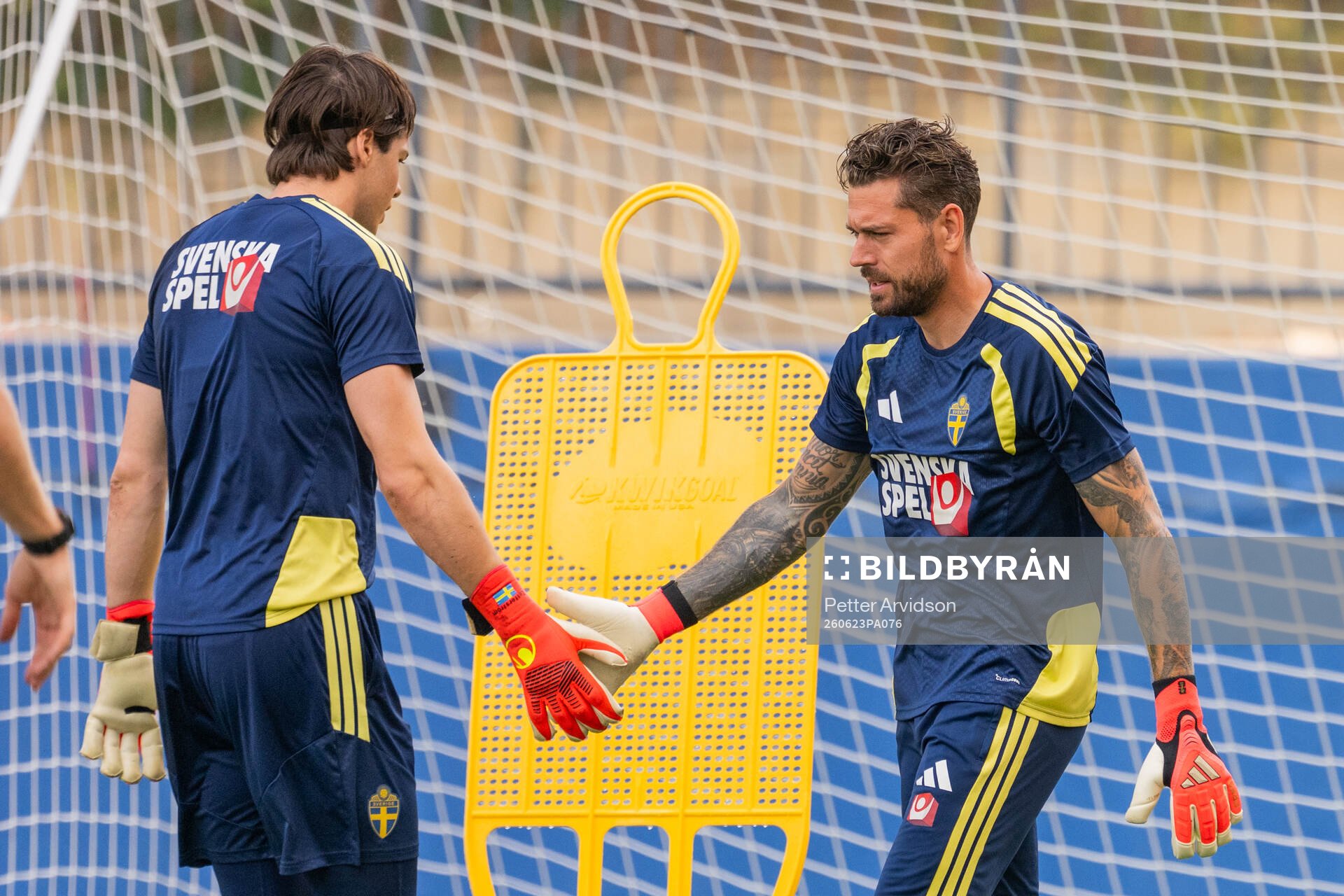Goalkeeper Jacob Widell Zetterström and goalkeeper
