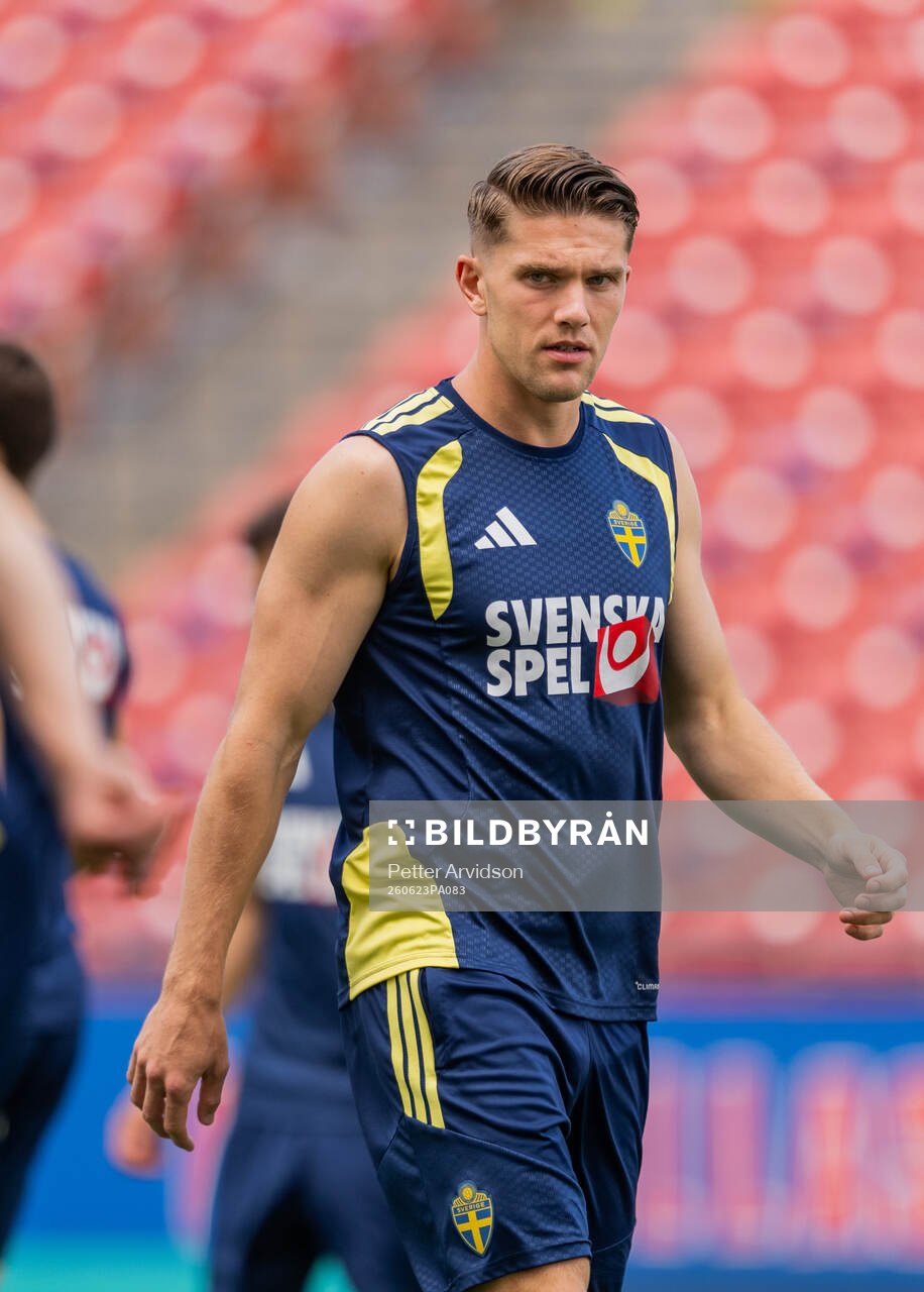 Viktor Gyökeres of the Swedish national football team at a