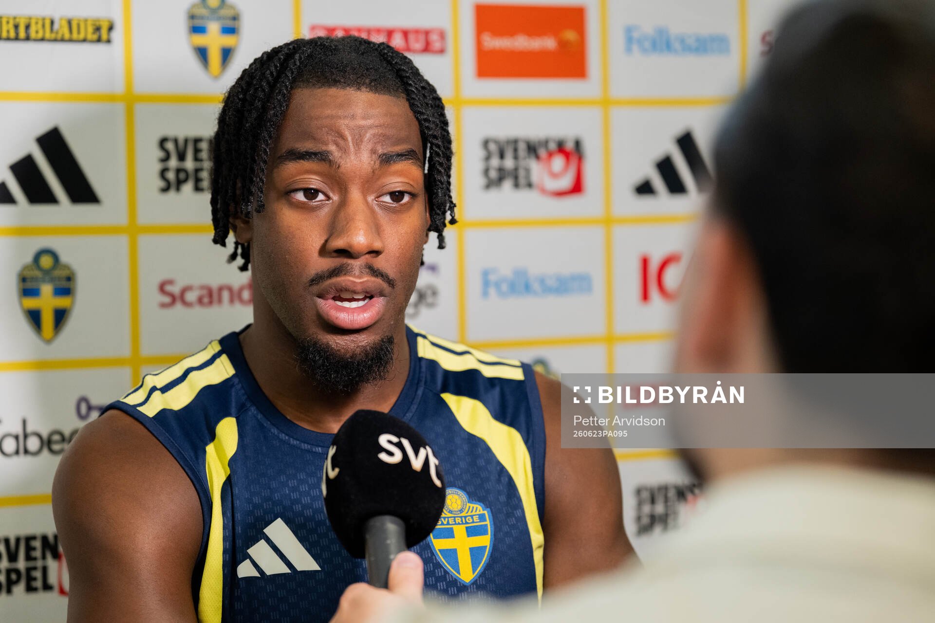 Anthony Elanga of the Swedish men's national football team