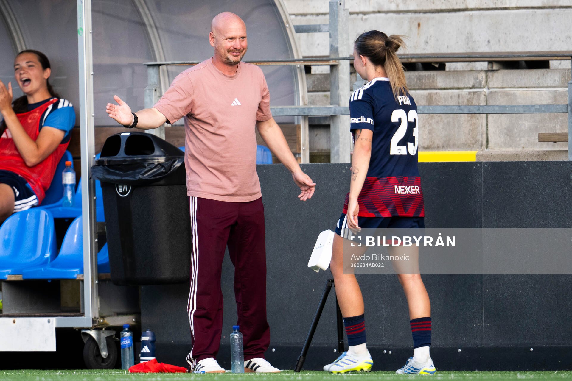 Rosengårds Anastasiya Pabiahaila och tränare Joel