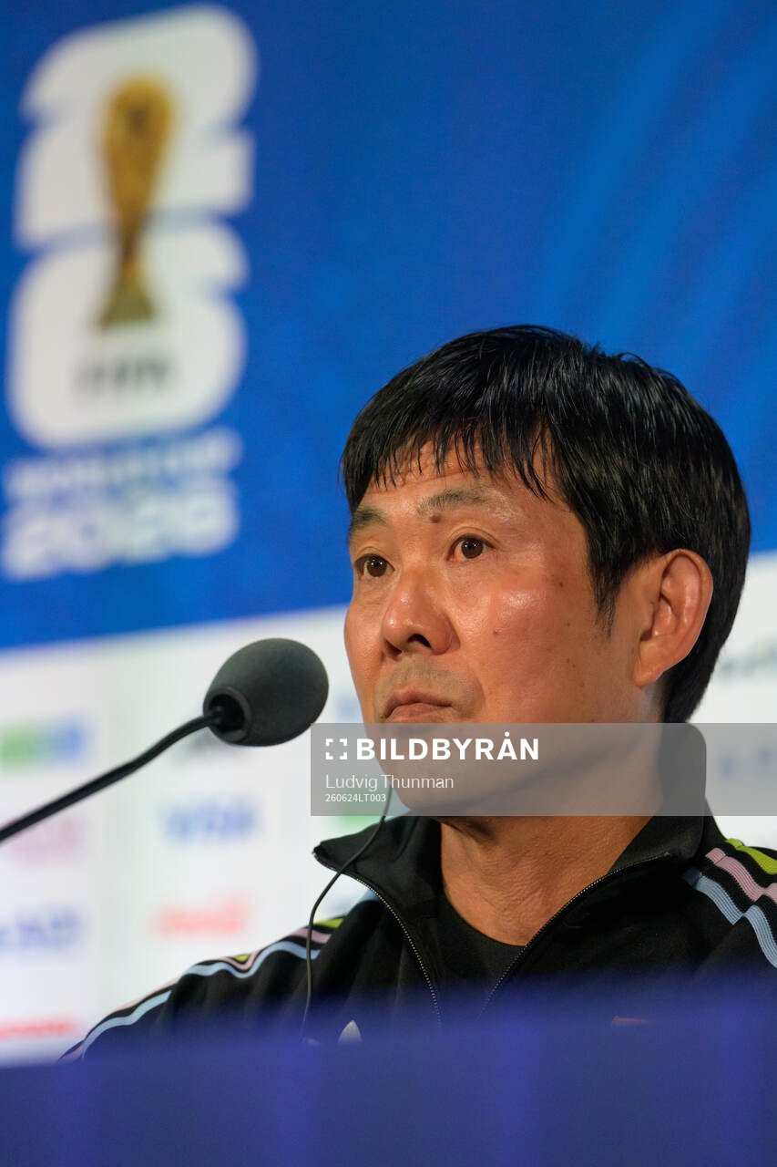 Head coach Hajime Moriyasu of the Japanese national