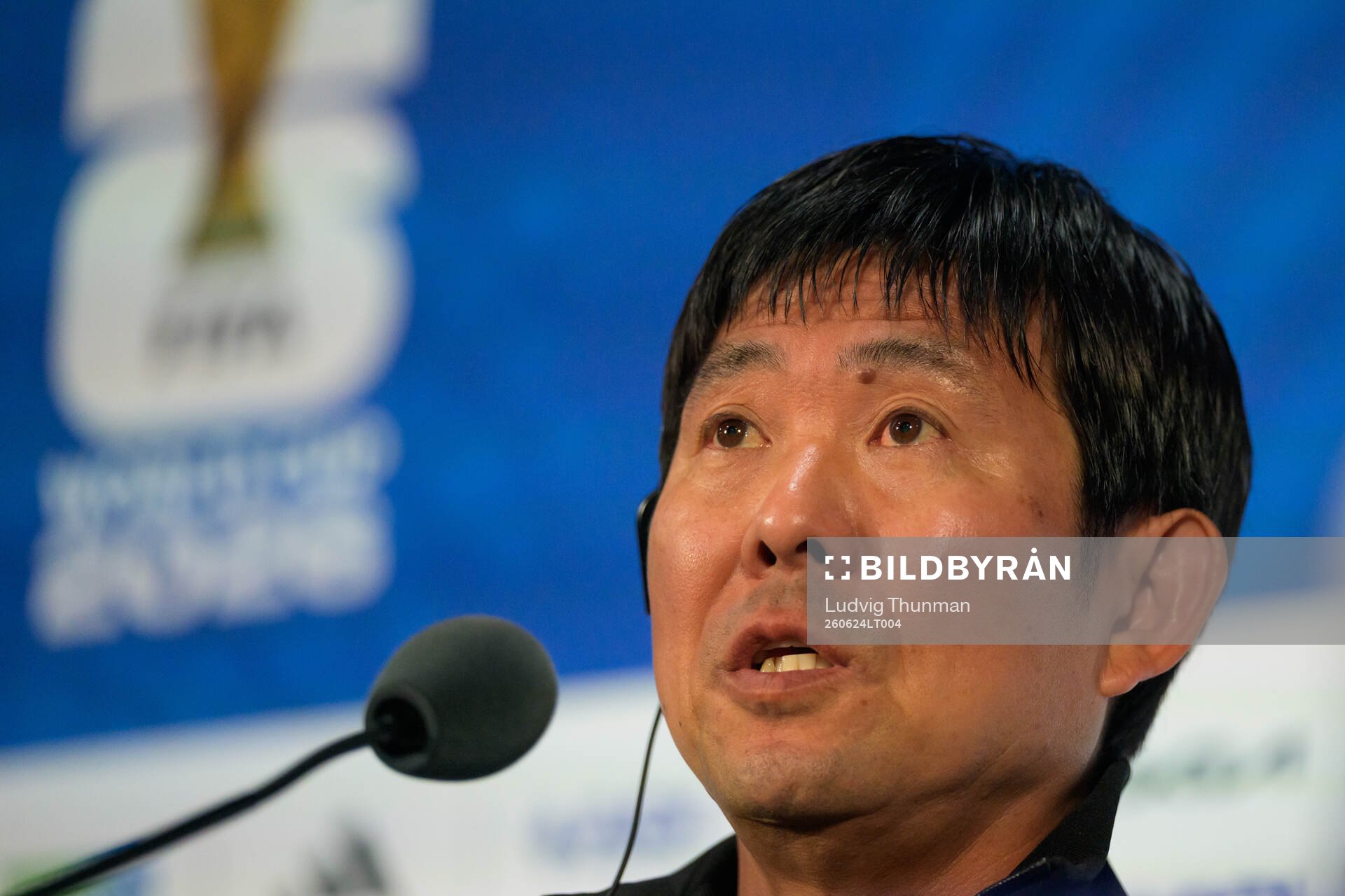 Head coach Hajime Moriyasu of the Japanese national