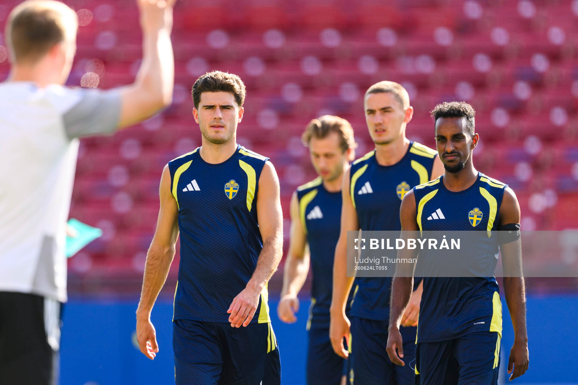 Besfort Zeneli, Gustaf Lagerbielke and Taha Ali of the