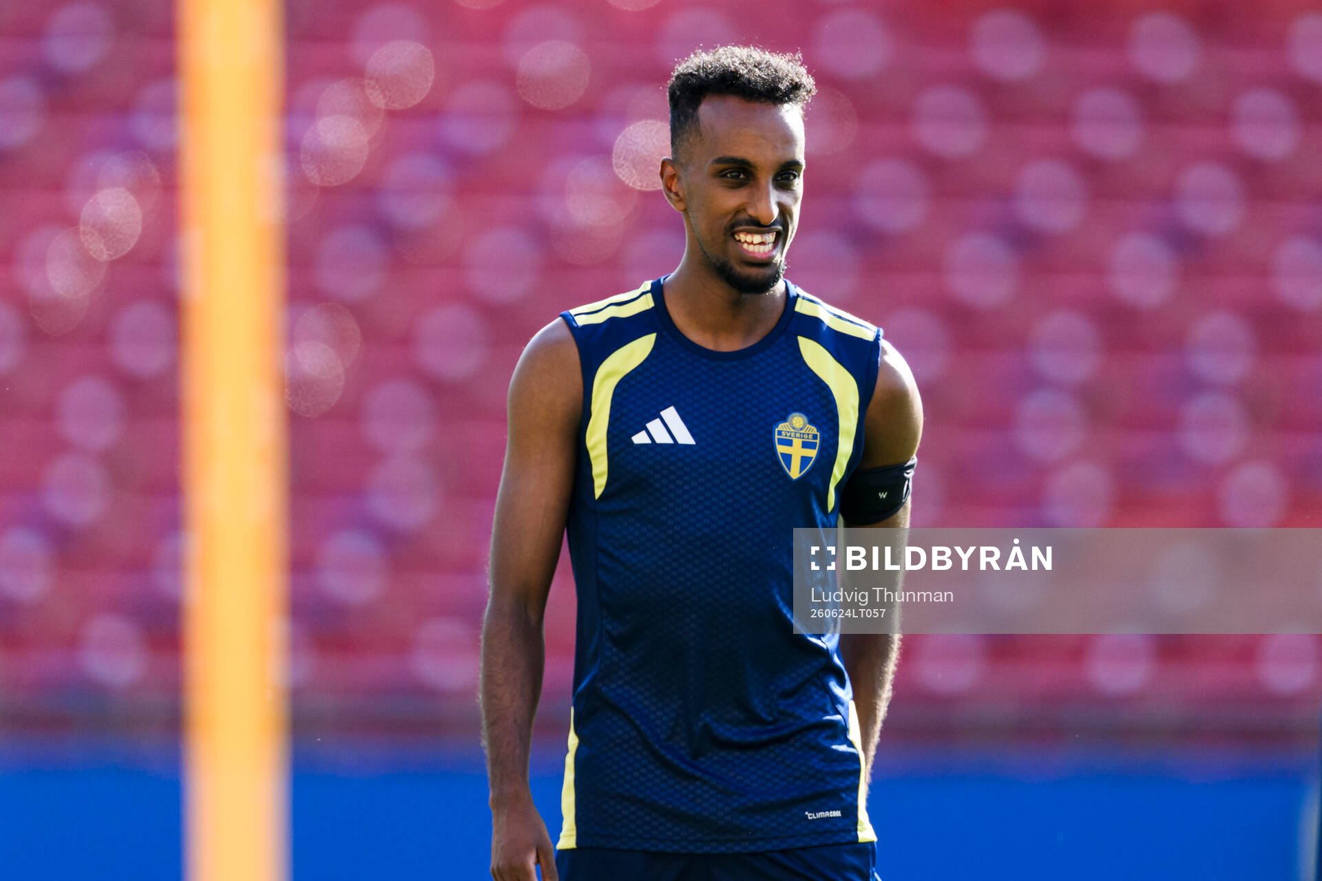 Taha Ali of the Swedish national football team at a