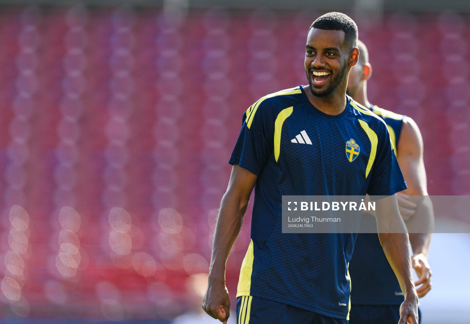 Alexander Isak of the Swedish national football team at a
