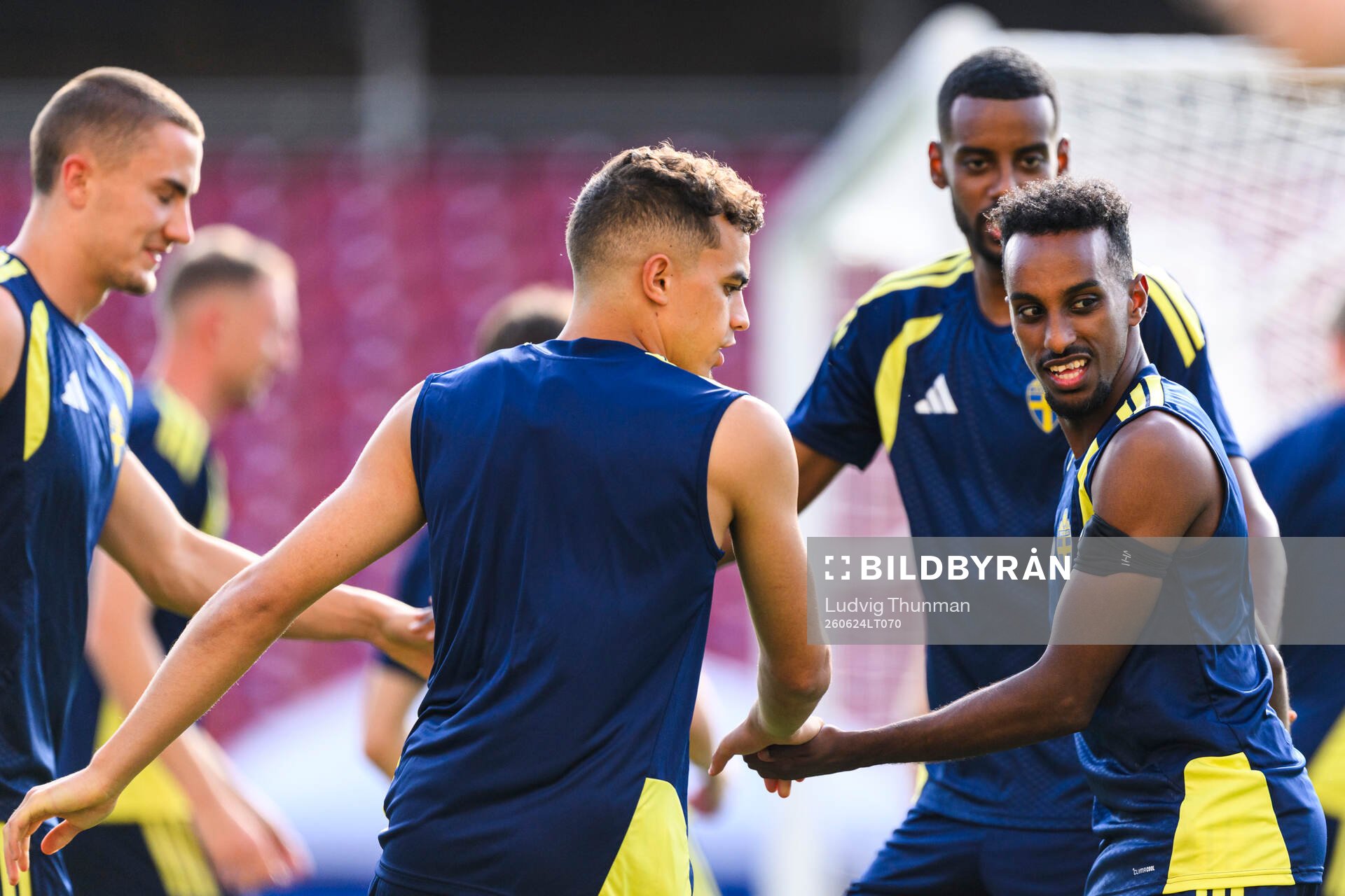 Yasin Ayari and Taha Ali of the Swedish national football