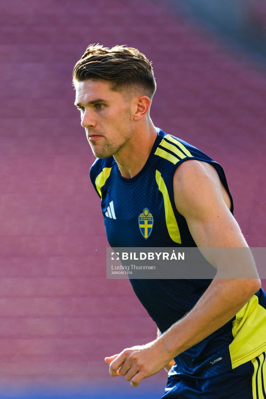Viktor Gyökeres of the Swedish national football team at a