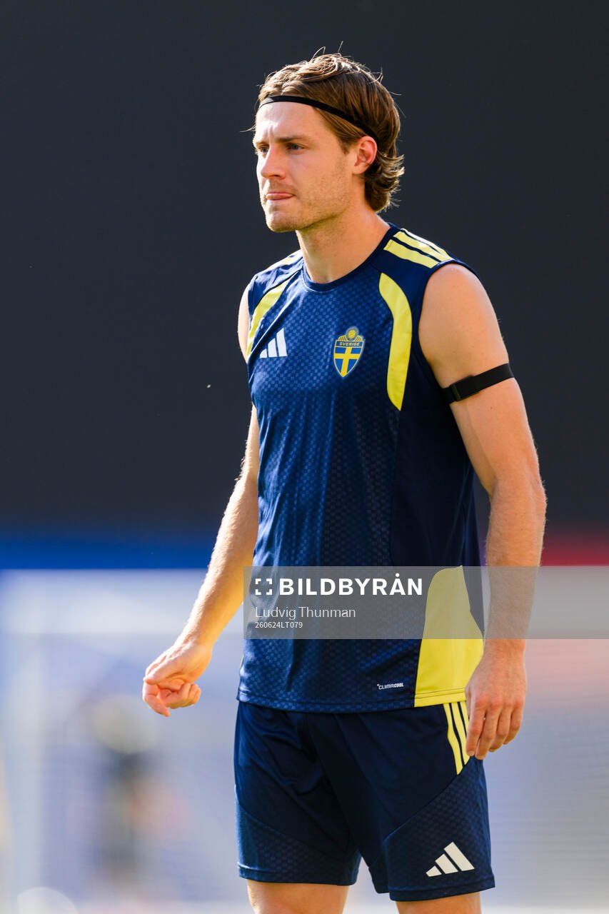 Mattias Svanberg of the Swedish national football team at a