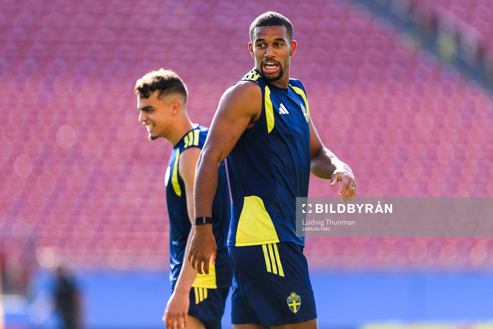 Isak Hien of the Swedish national football team at a