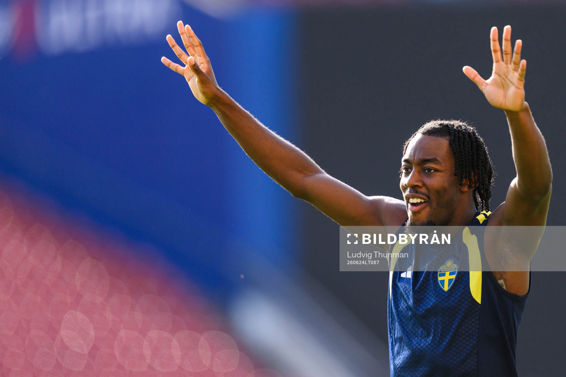 Anthony Elanga of the Swedish national football team at a