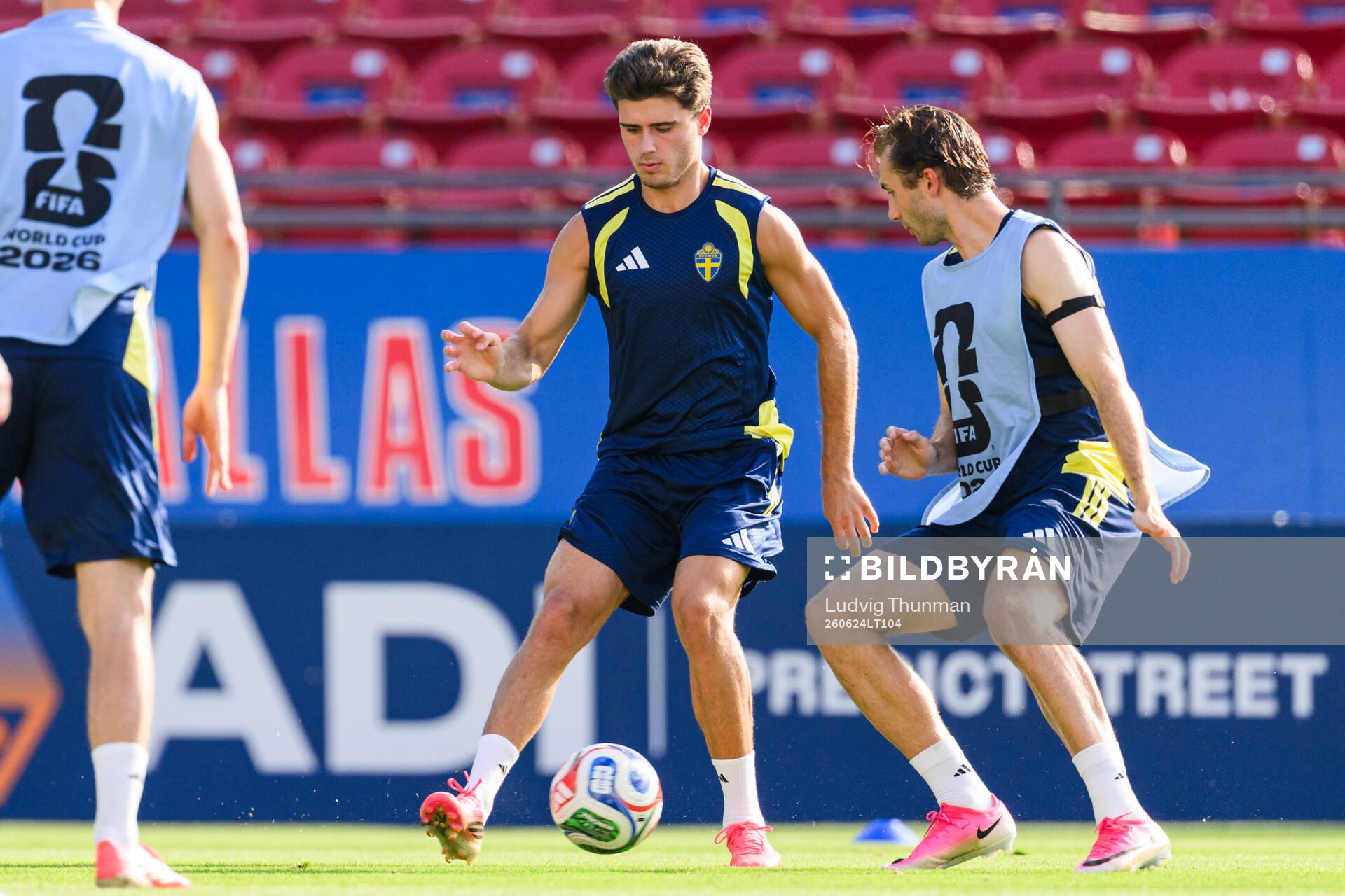 Besfort Zeneli of the Swedish national football team at a