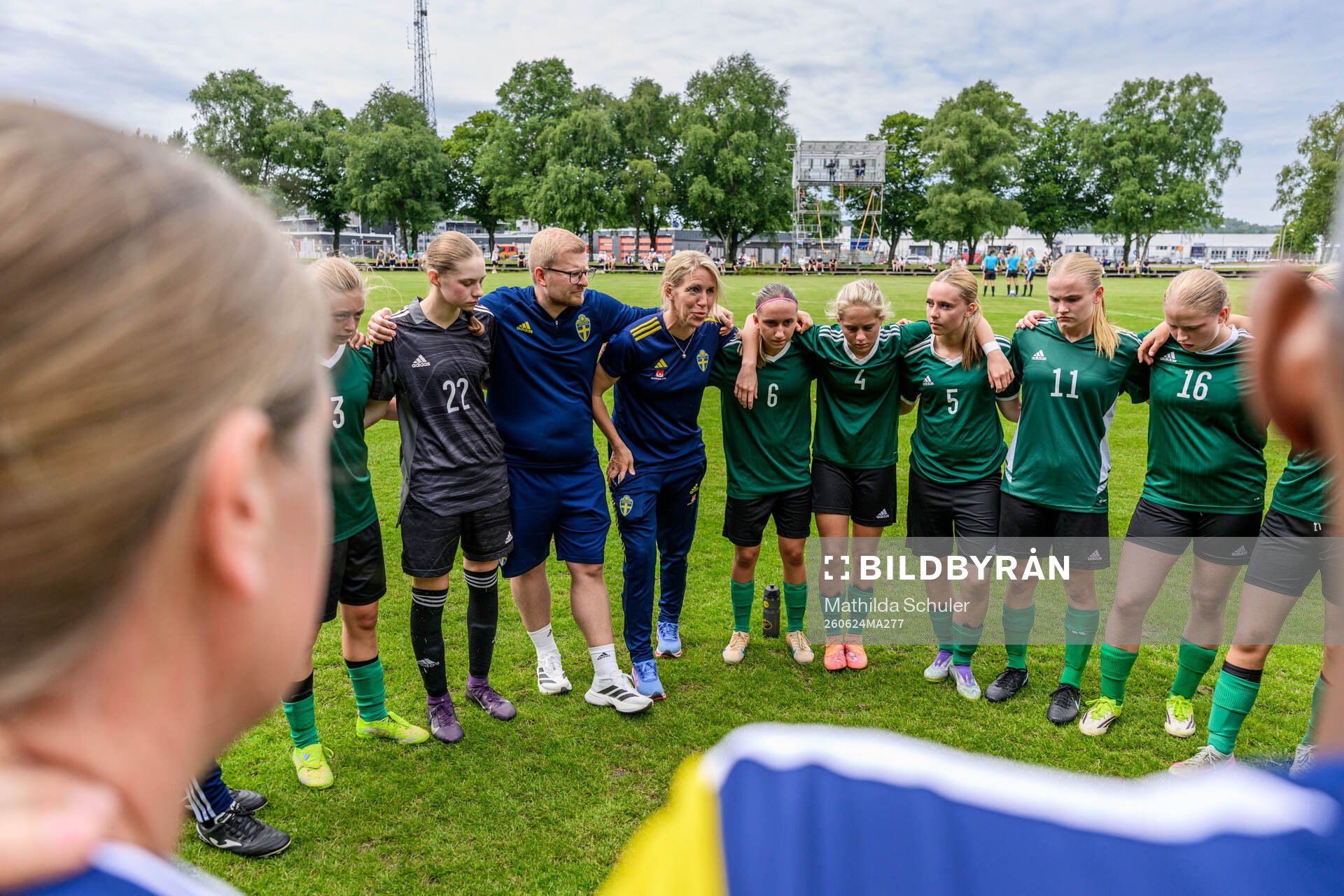 Tränare Semir Mehanovic och ledare Elin Magnusson