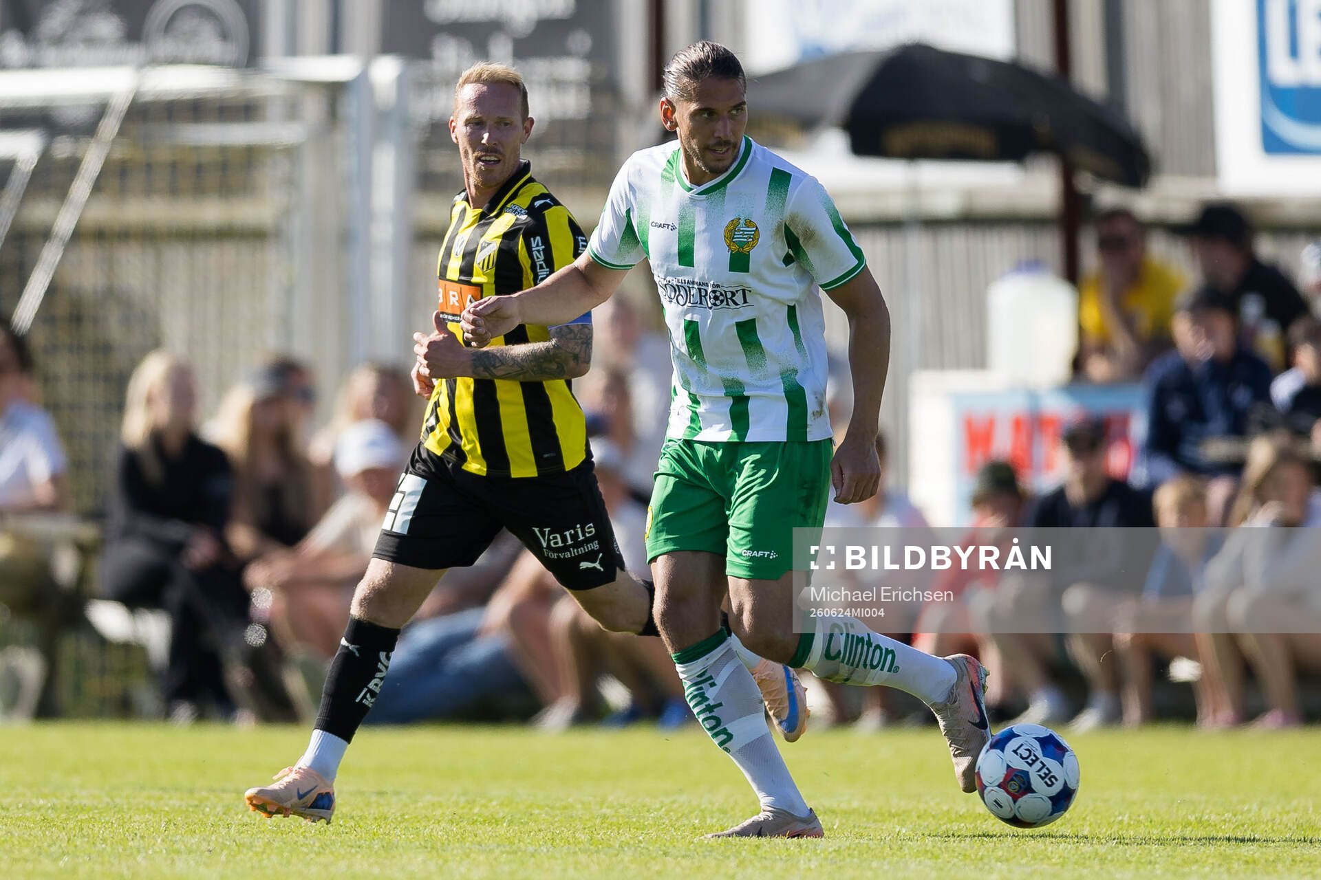 Häckens Mikkel Rygaard Jensen och Hammarbys Nikola Vasic