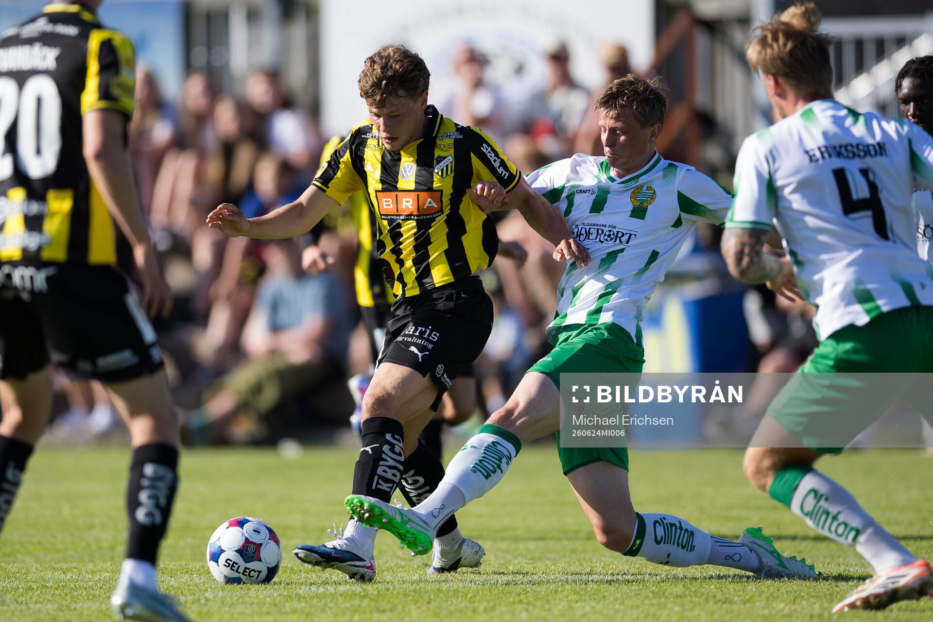 Häckens Gustav Lindgren och Hammarbys Frederik Winther